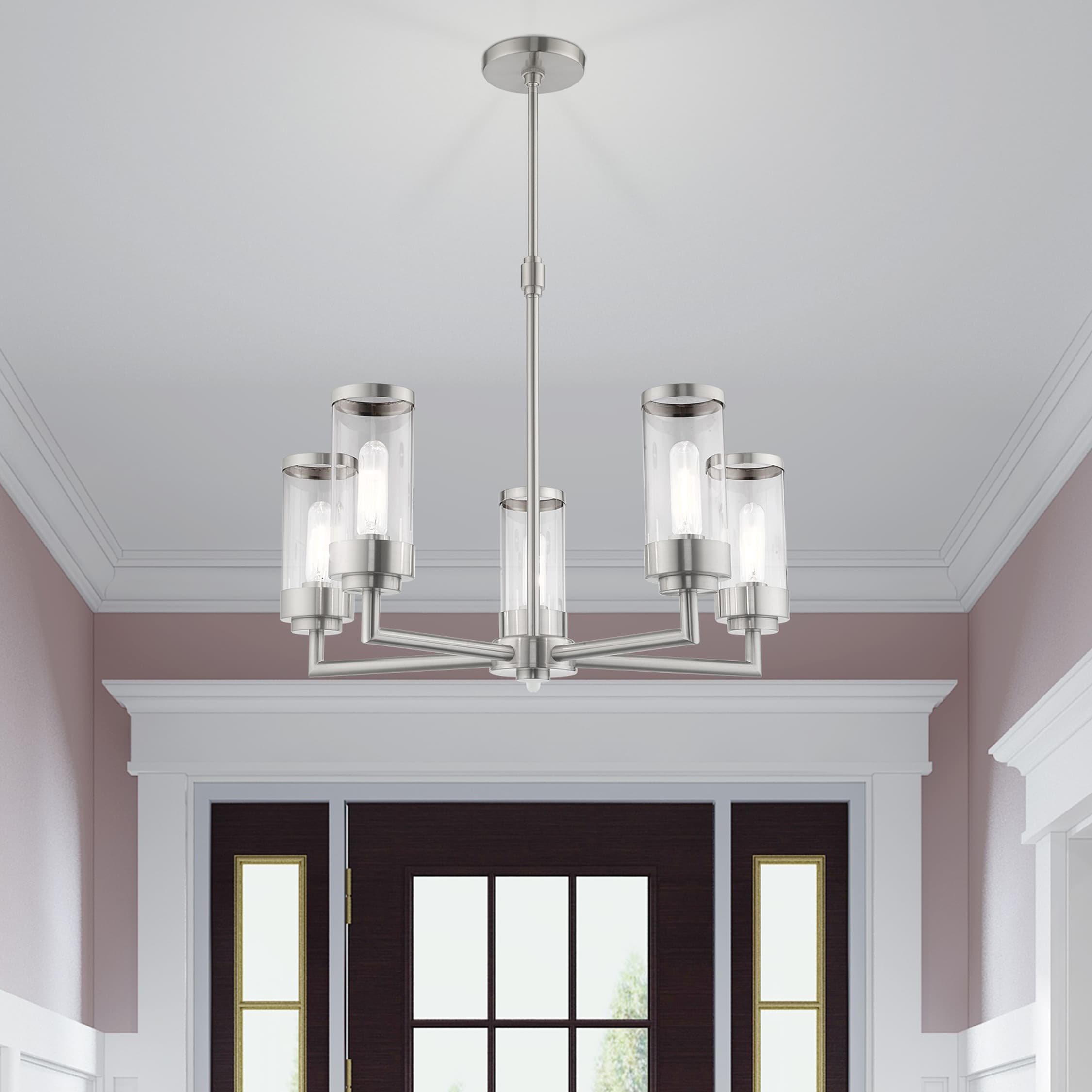 Hillcrest Brushed Nickel 5-Light Candle Style Chandelier