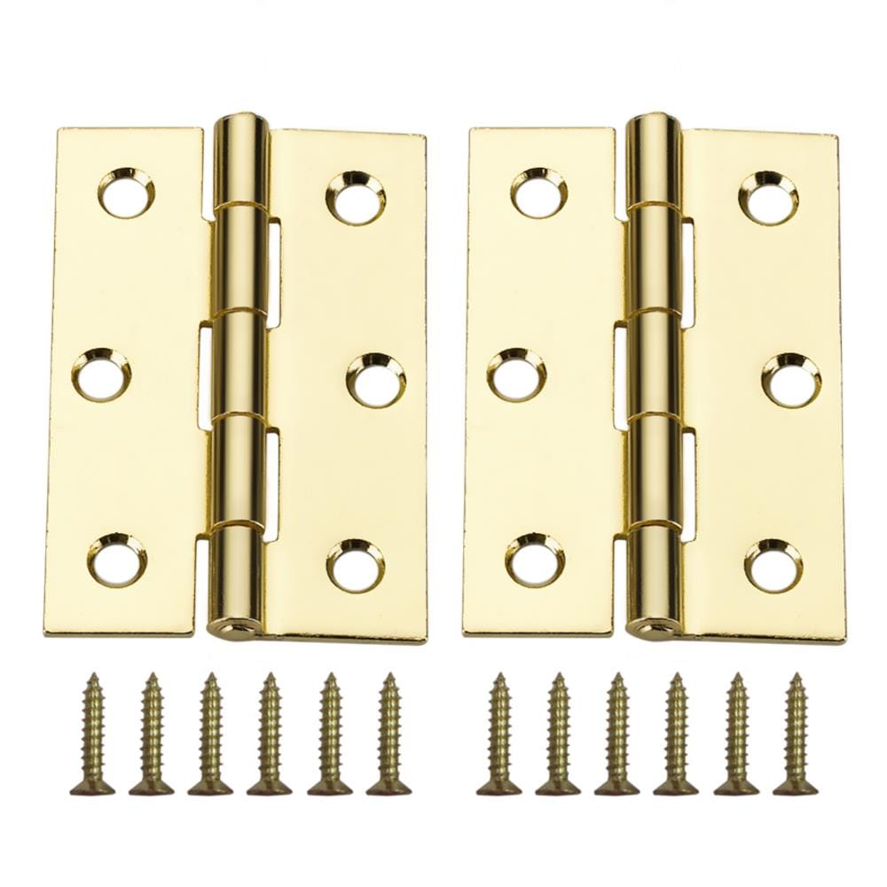 Gatehouse 20383BBXLG 2-1/2-in H Gold Mortise Interior/Exterior Door Hinge 2 -Pack