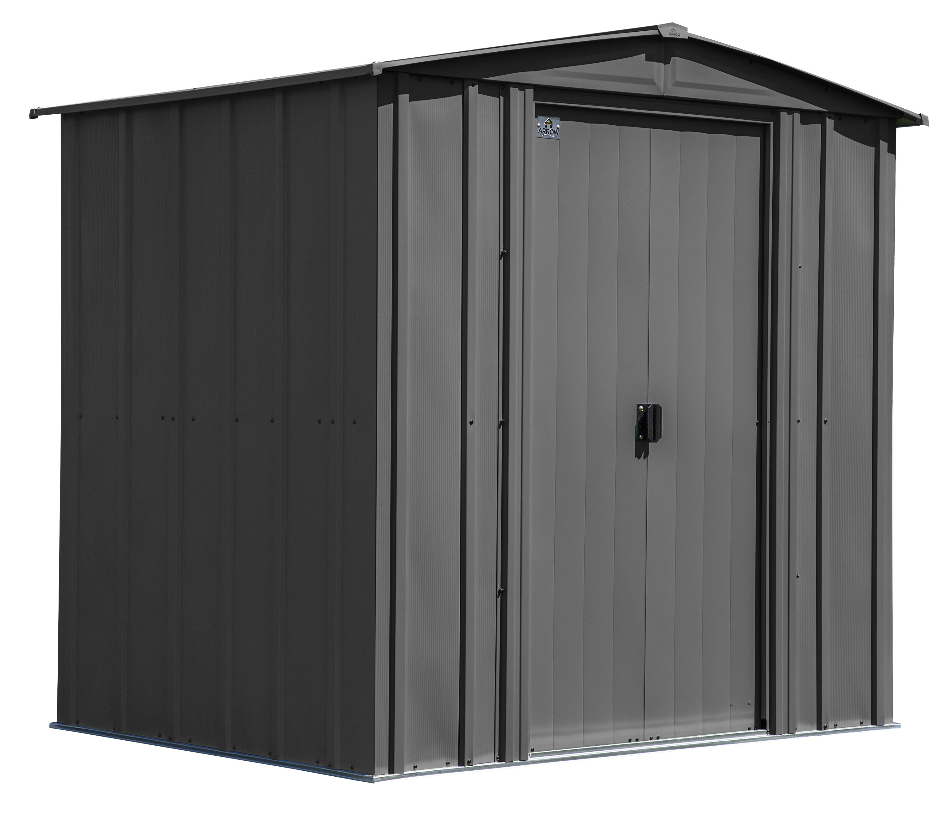 6 ft. x 5 ft. Charcoal Galvanized Steel Storage Shed