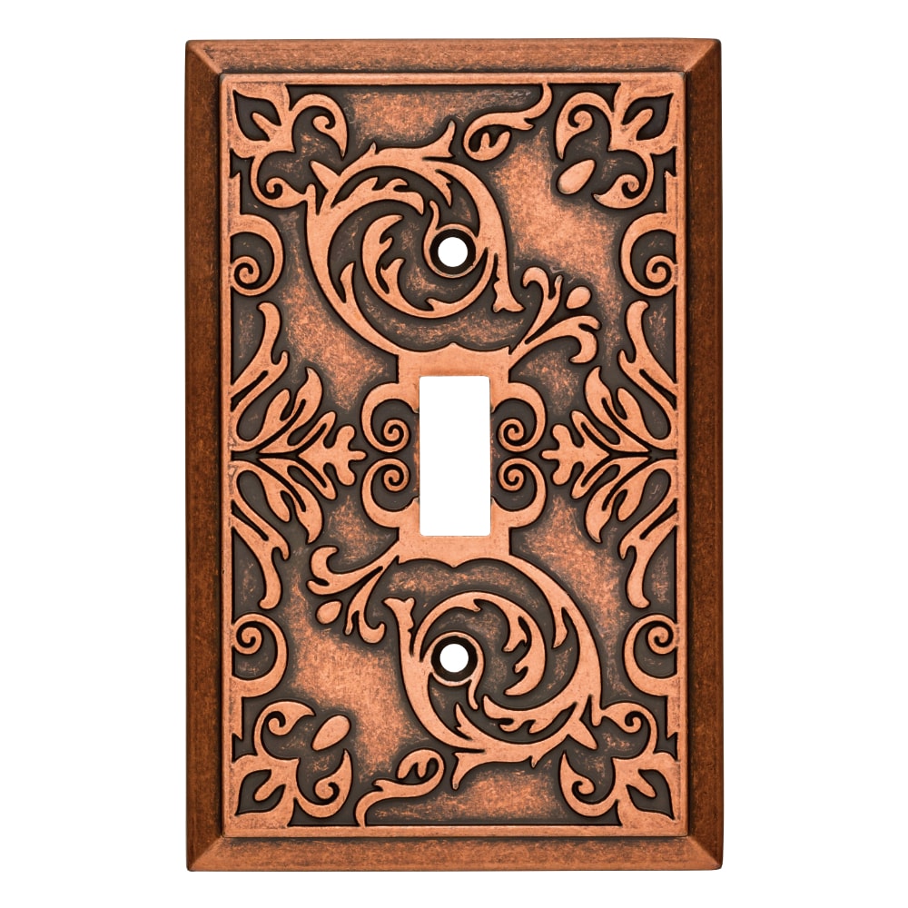 Brainerd Fairhope 1-Gang Sponged Copper Single Toggle Wall Plate at ...