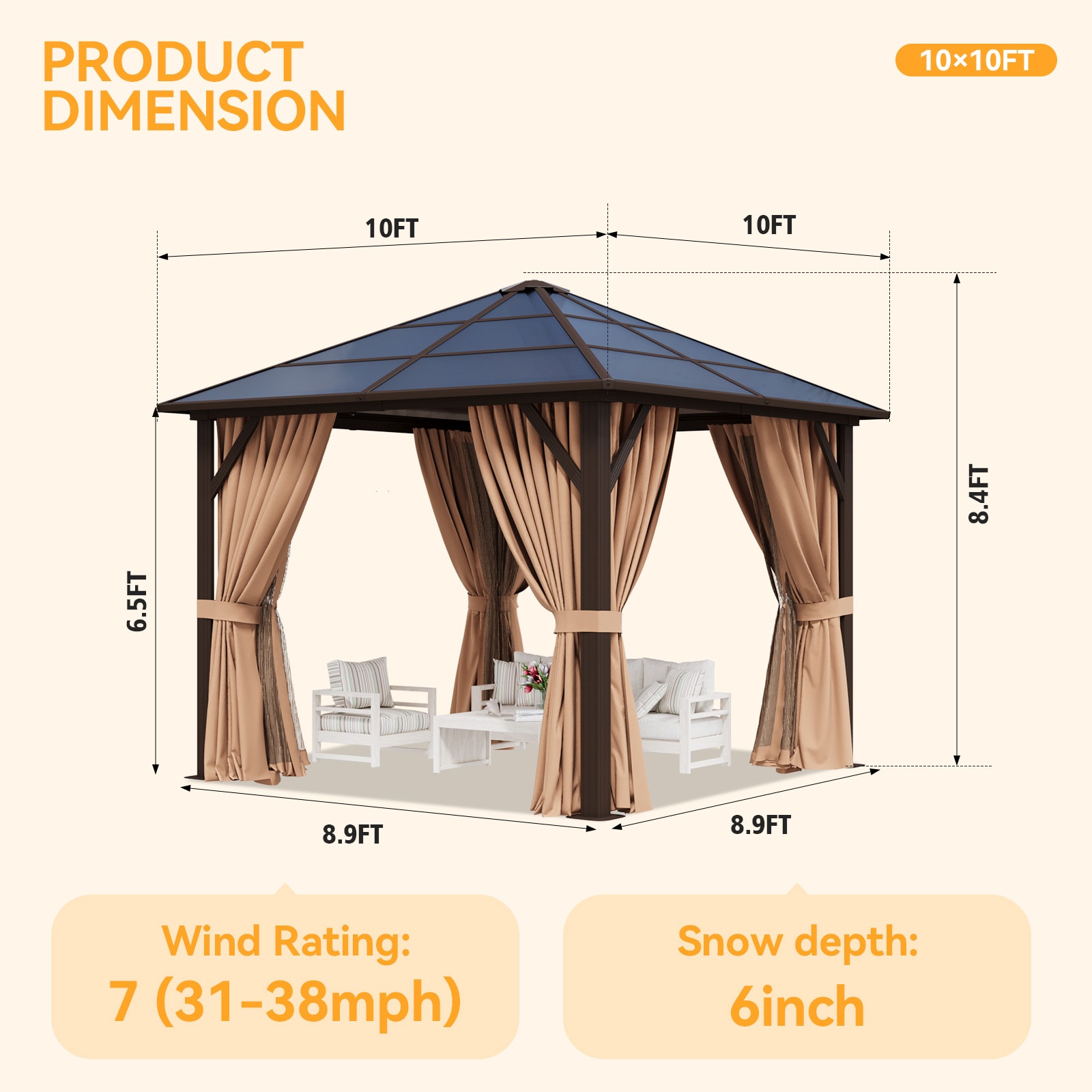 Bapipro BPGB21G29 Wood-Resin-Gazebos - View #5