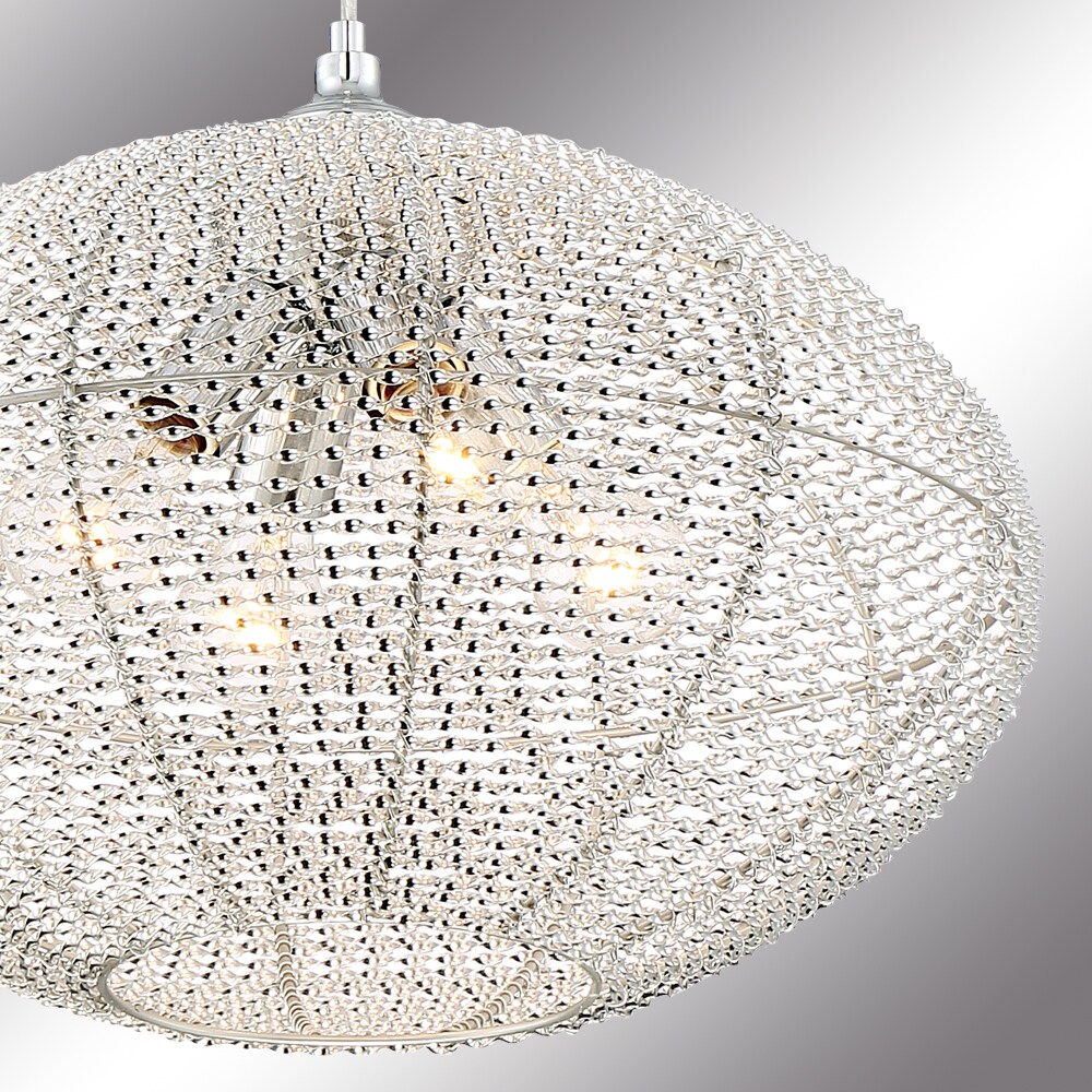 Quoizel Tango 4-Light Pendant the Transitional Dome at in Lighting department Hanging Pendant Polished Chrome Light