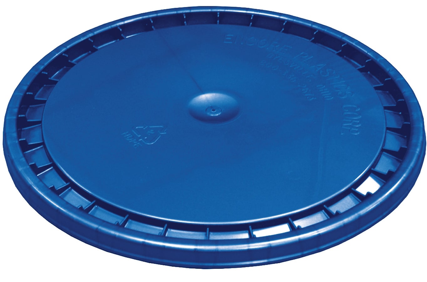 Encore Plastics 3.5-Gallon and 5-Gallon Blue Plastic Bucket Lid at