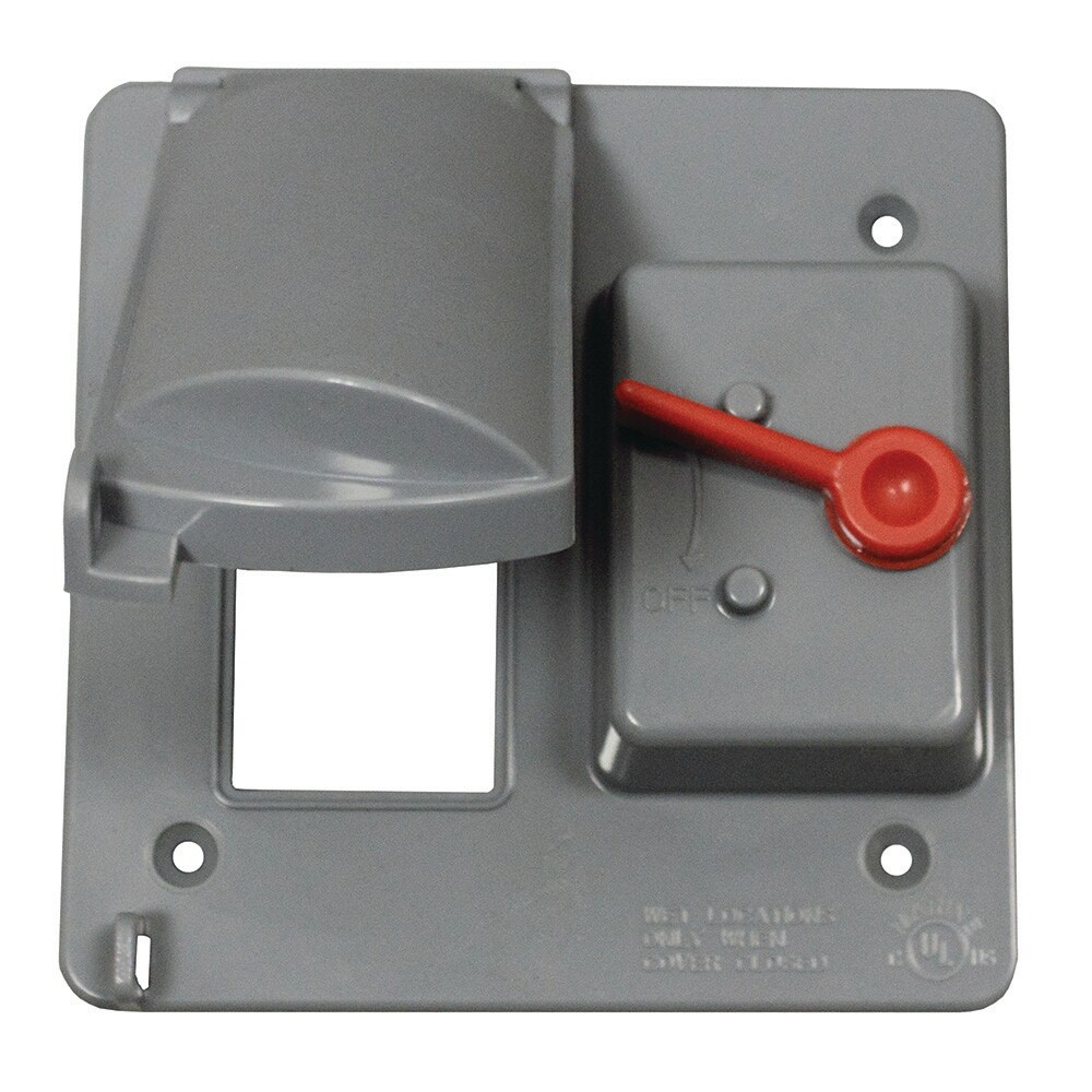 Sigma Engineered Solutions 14326 Non-metallic Gray 2-Outlet Weatherproof Electrical Outlet Cover