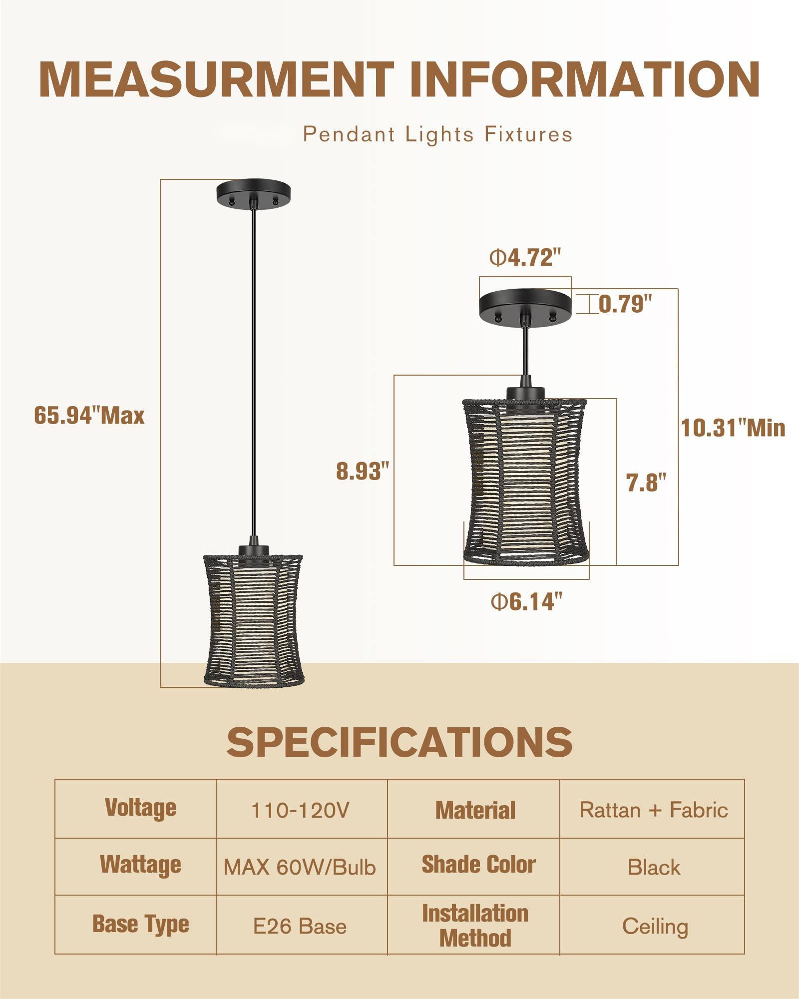 LTMATE LS0228-PLBK Pendant-Lights - View #3