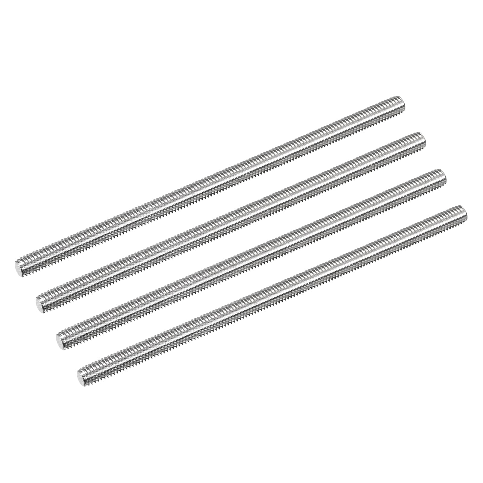 Unique Bargains Fully Threaded Rod M6 x 130mm 1mm Thread Pitch 304 Stainless Steel Right Hand Threaded Rods Bar Studs 4pcs