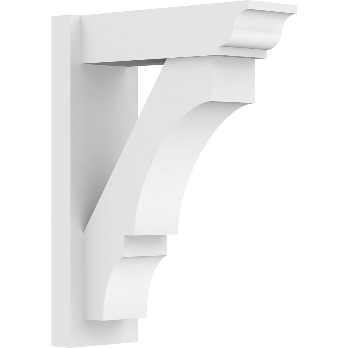 Ekena Millwork OUTP07X18X24BOA01 7-in W X 18-in D X 24-in H Balboa Architectural Grade PVC Outlooker with Traditional Ends