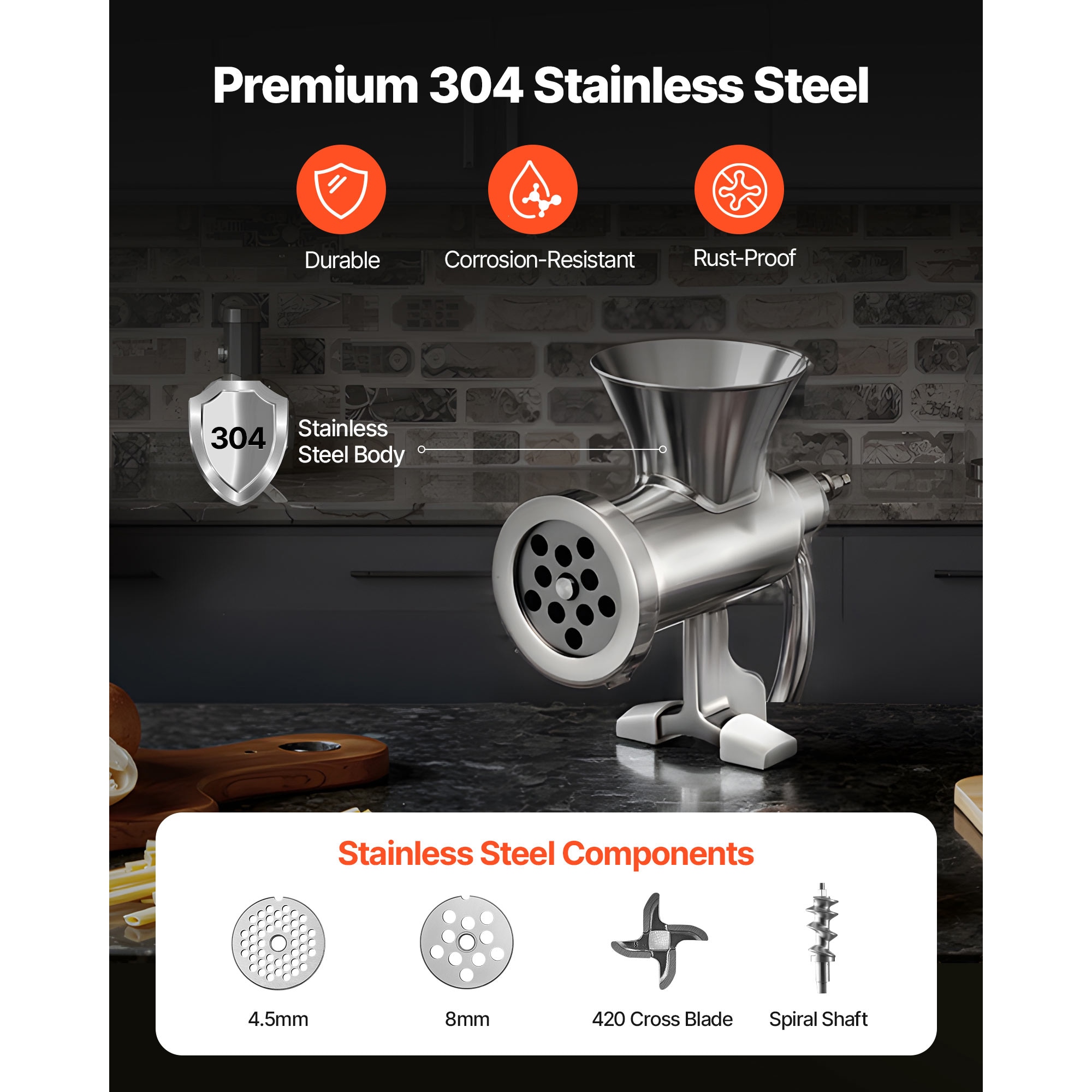 VEVOR SCZJSSDJRJBX08394V0 Meat-Grinders - View #3