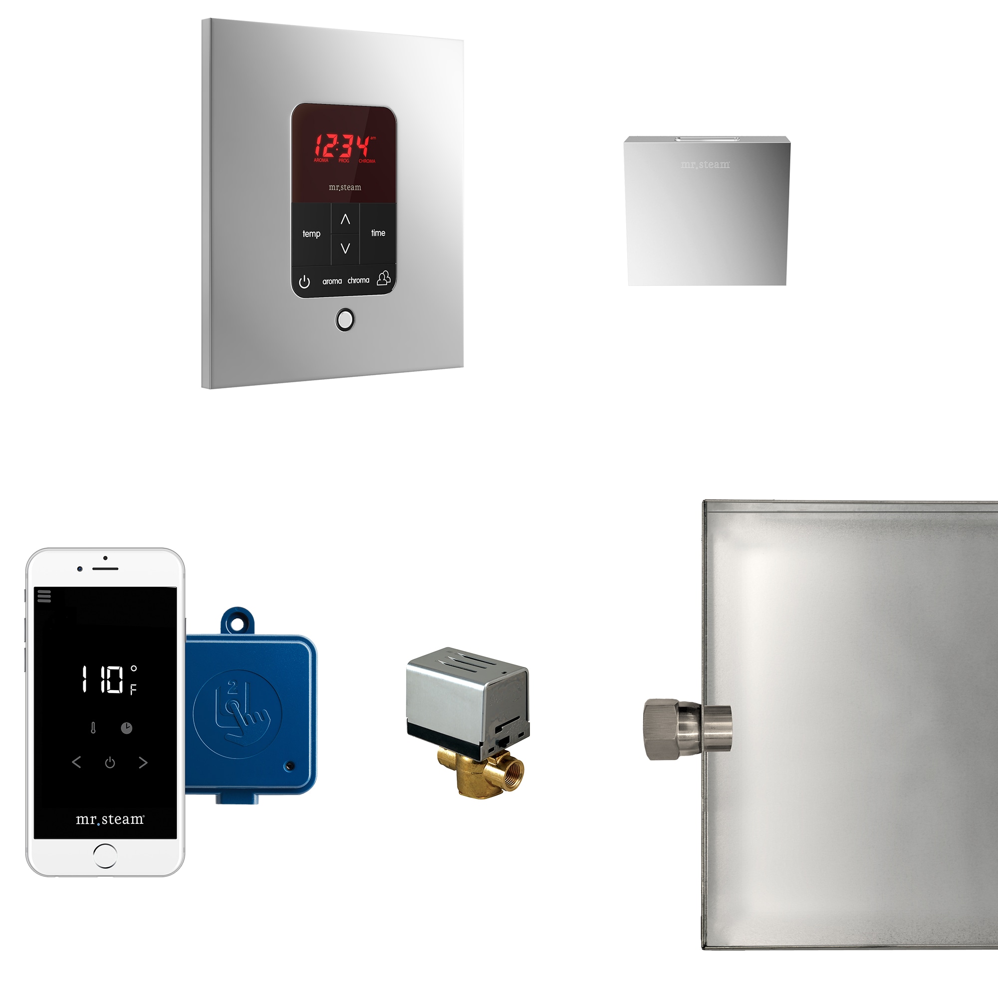 Mr. Steam MSBUTLER1SQ-PC 120-Watt Polished Chrome Steam generator control kit