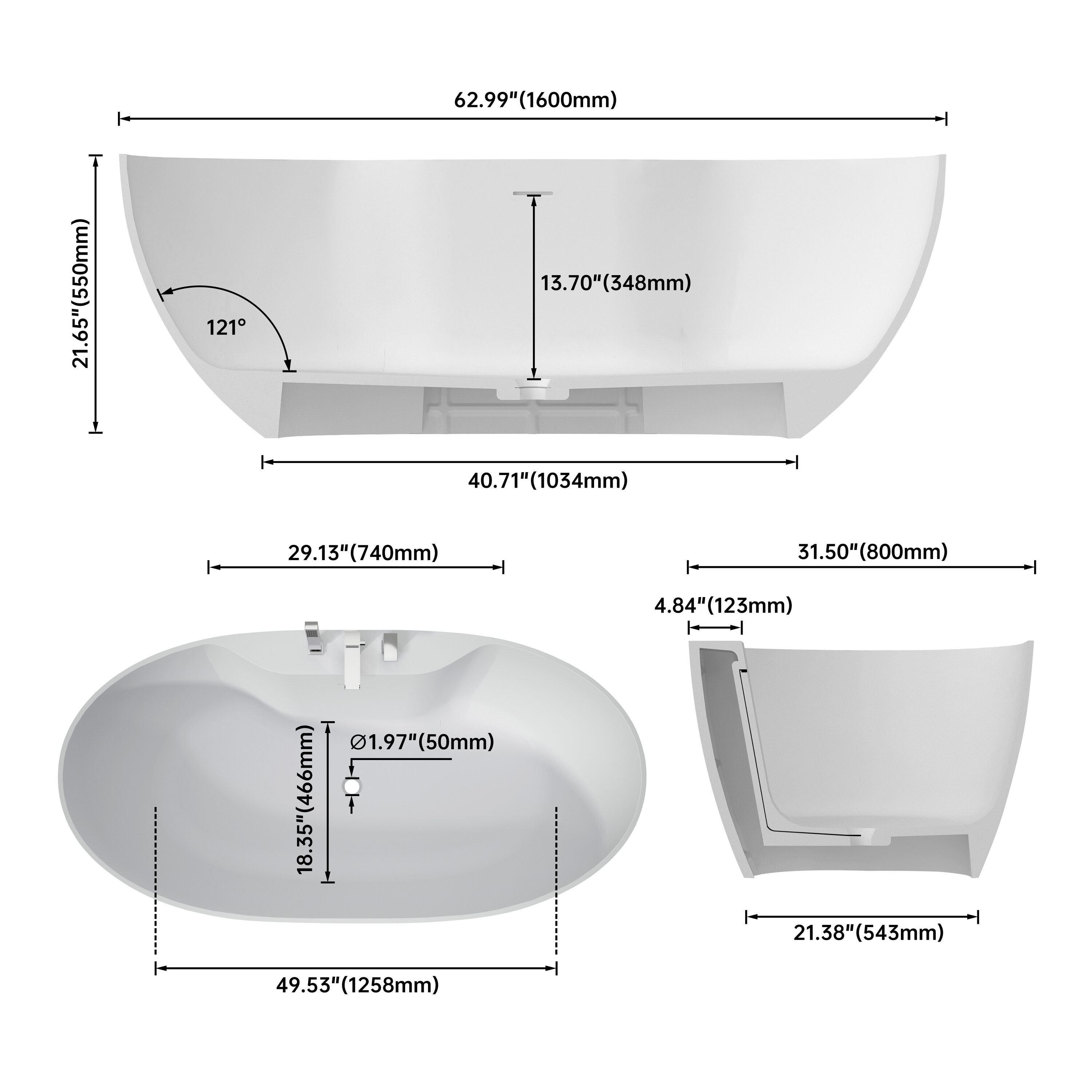 LOVMOR SF-W-T3785P362124 bathtubs - View #4