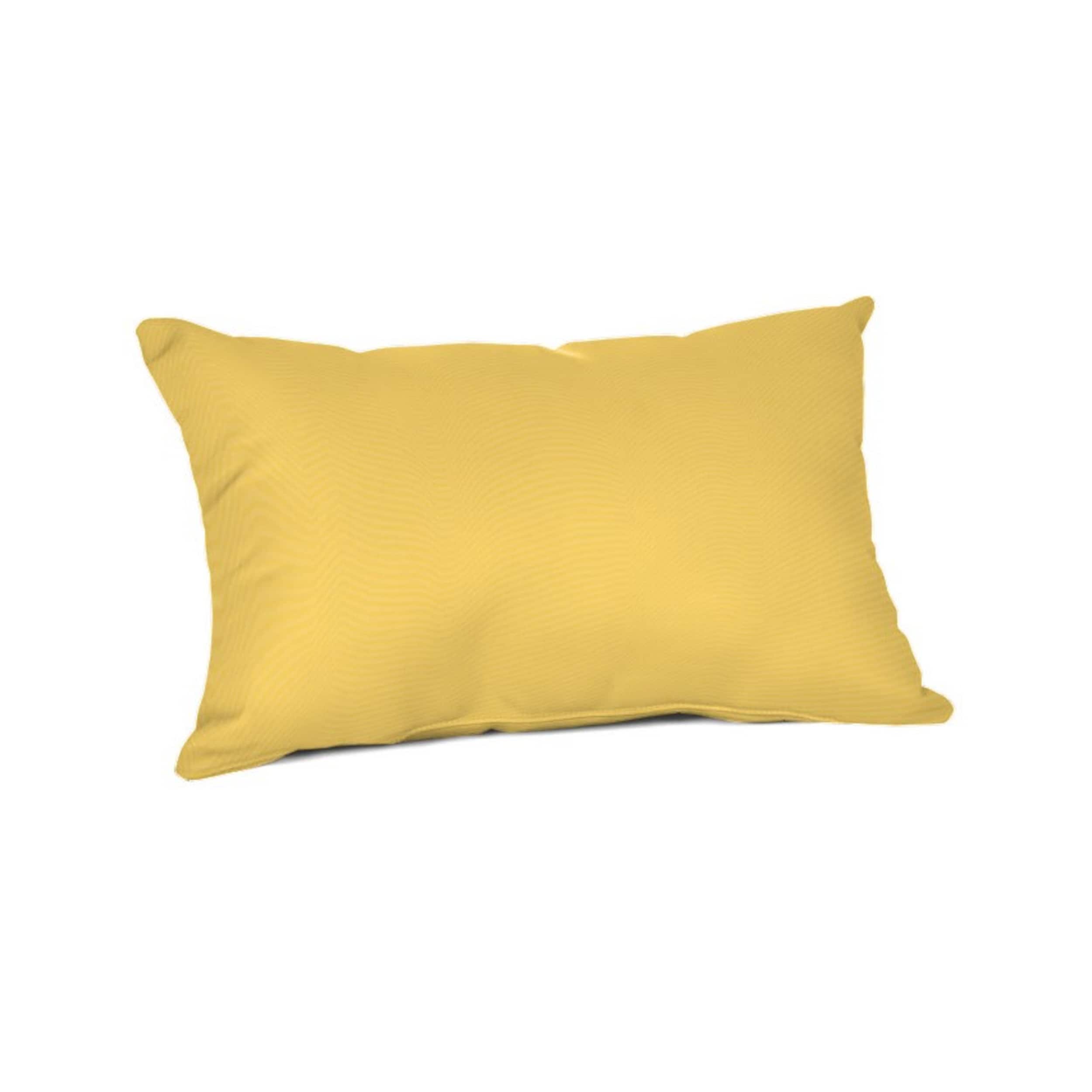 Casual Cushion DS2857-3100 Lumbar Pillow Sunbrella Solid Canvas Buttercup Rectangular (no theme) Lumbar pillow