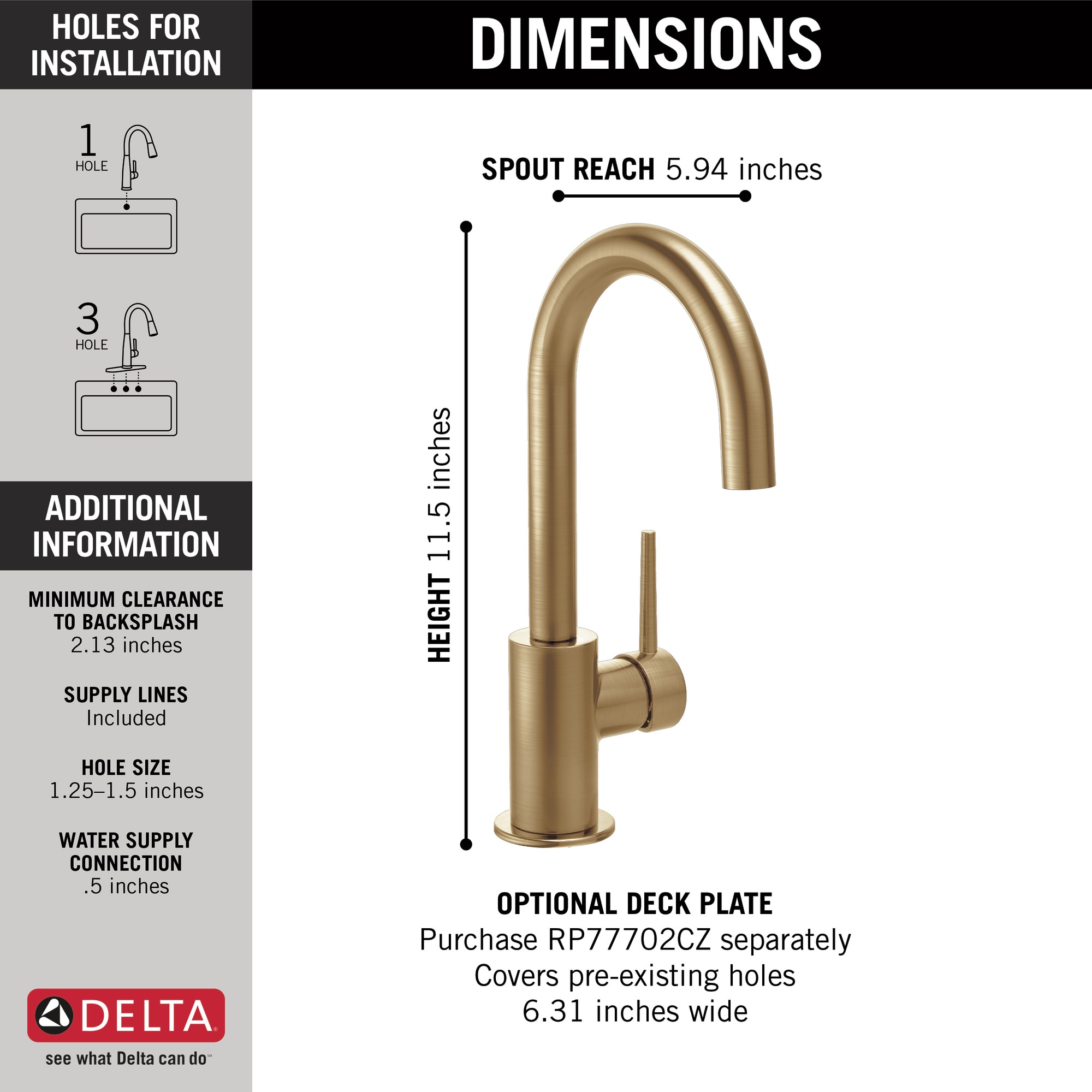Delta 1959LF-CZ Kitchen-Faucets - View #3