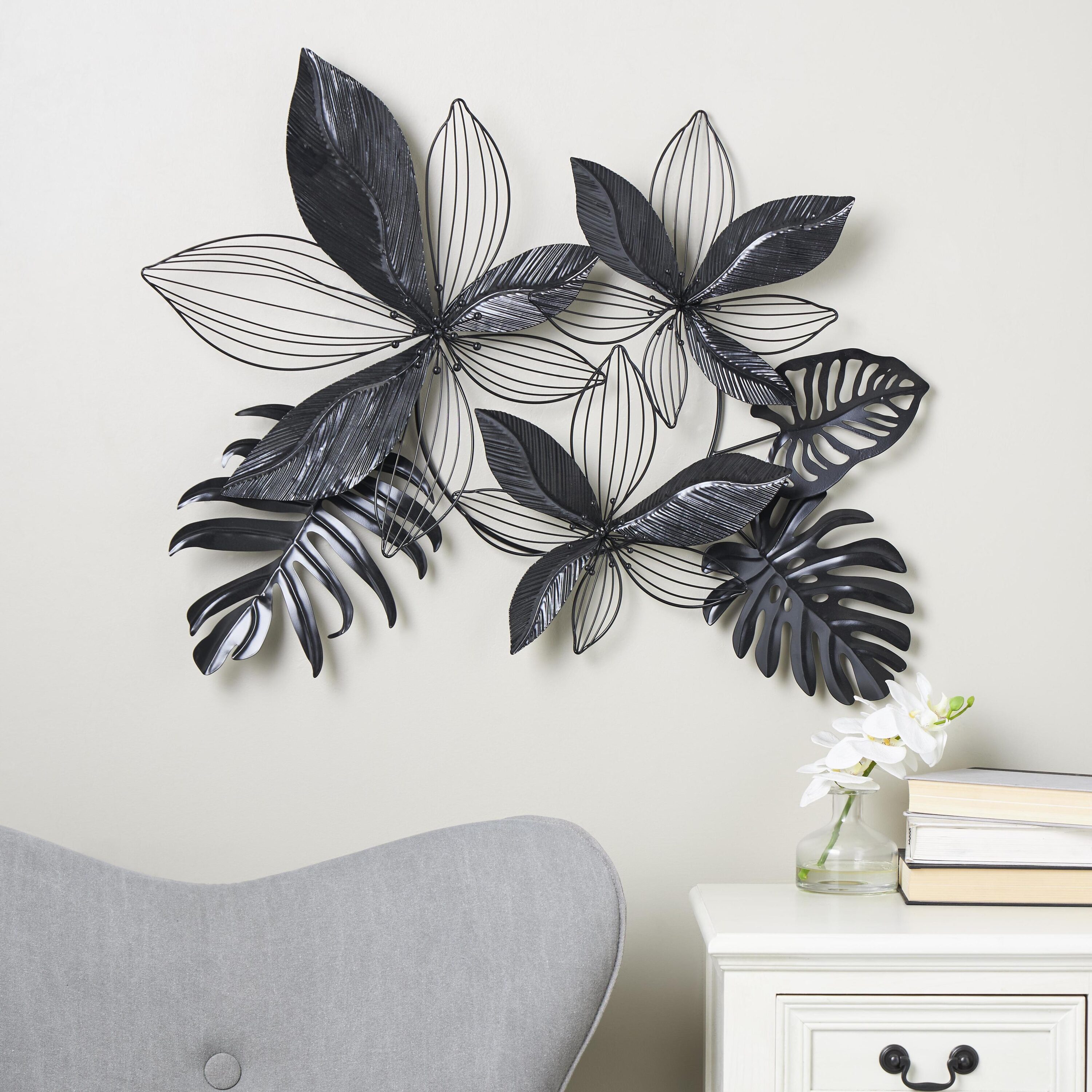 Grayson Lane 822412 30.3-Inches W x 24-Inches H Metal Floral Floral Wall sculpture
