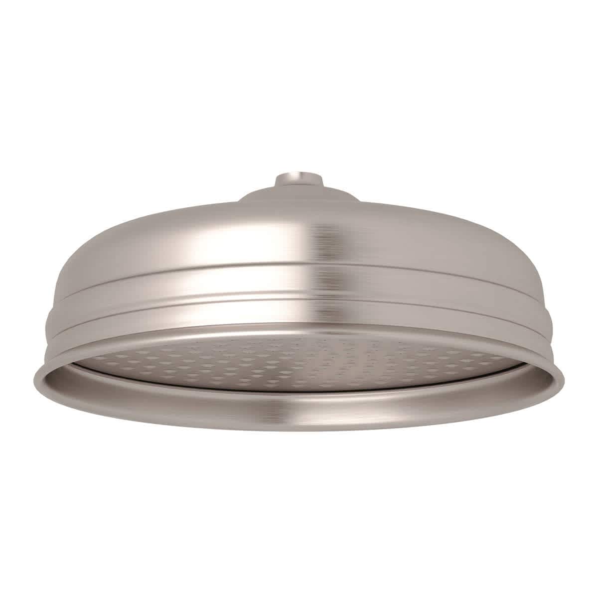 Rohl U.5204STN Perrin and Rowe 12 inch 1.8 GPM Single Function Wall Mount Round Shower Head in Satin Nickel