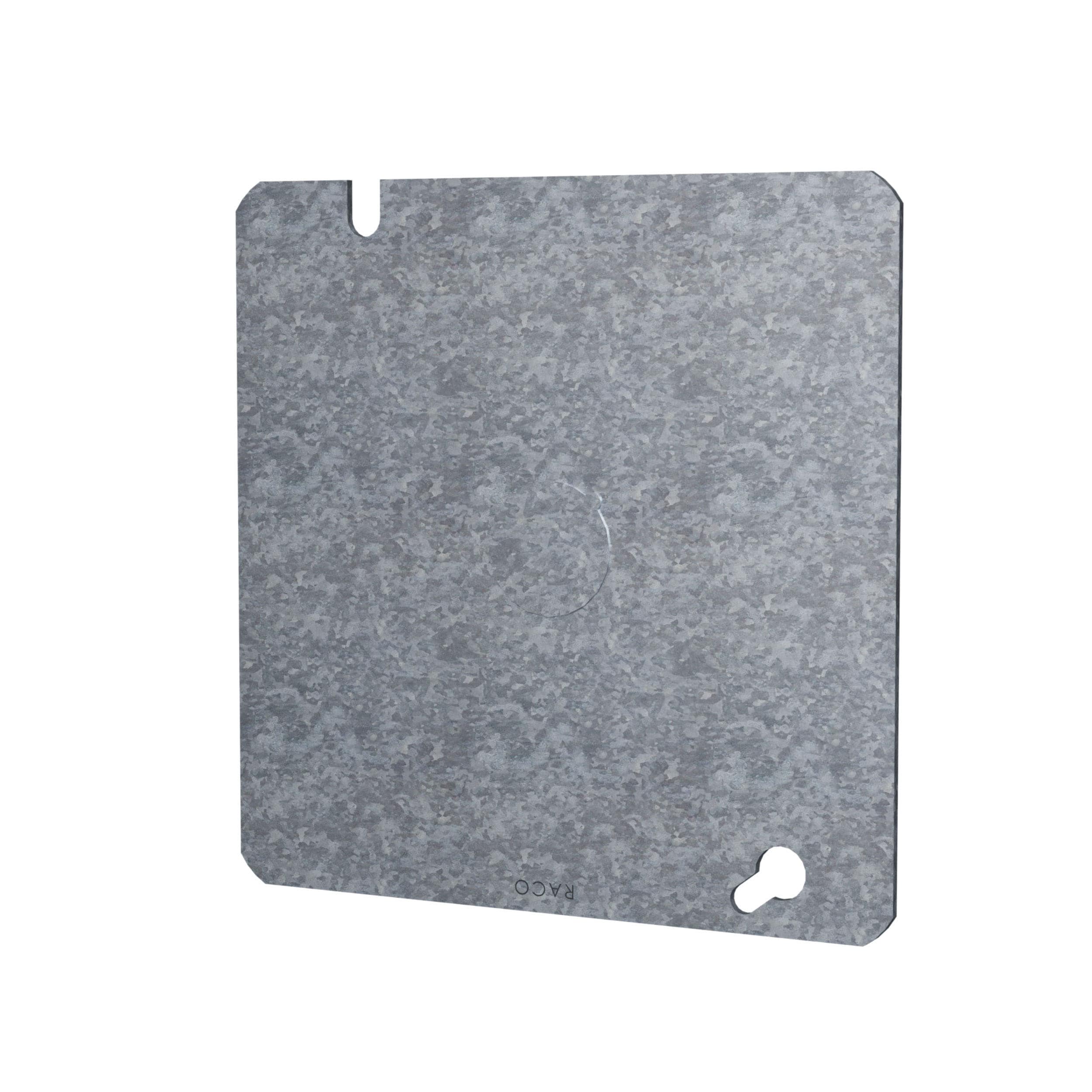 Hubbell RACO 2-Gang Square Gray Metal Electrical Box Cover