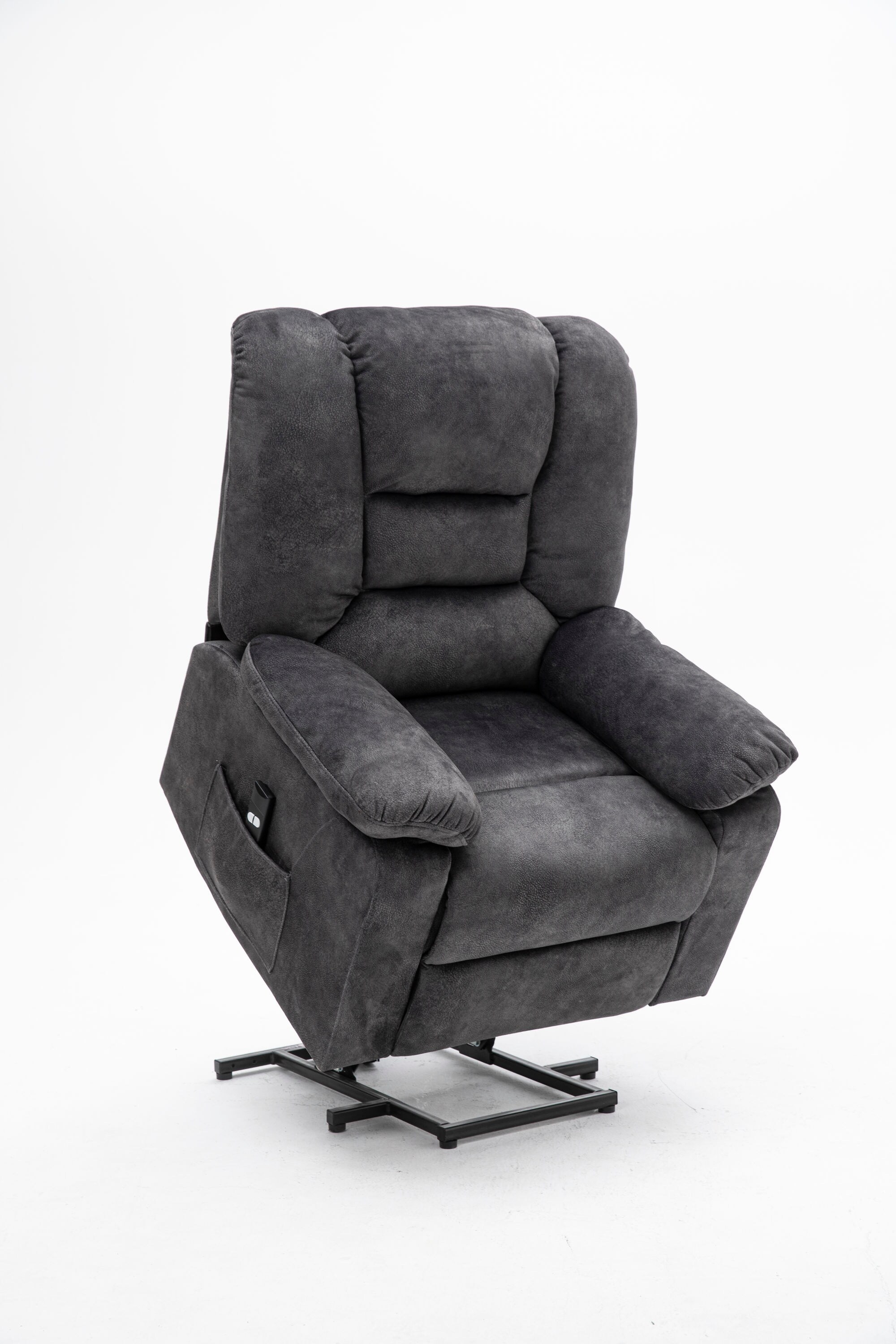 CASAINC AB-W547S7 Grey Polyester Upholstered Powered Reclining Recliner with Lift Assistance