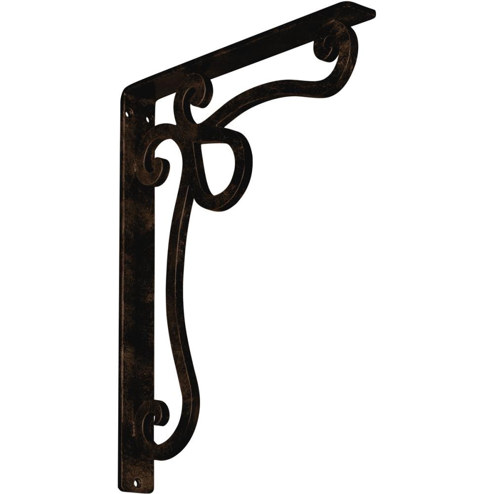 Ekena Millwork Damon 12-in x 1.5-in x 15-in Gray Wrought Iron Countertop Support Bracket BKTM01X12X15SDAAWS Sansujyuku sansujyuku.com