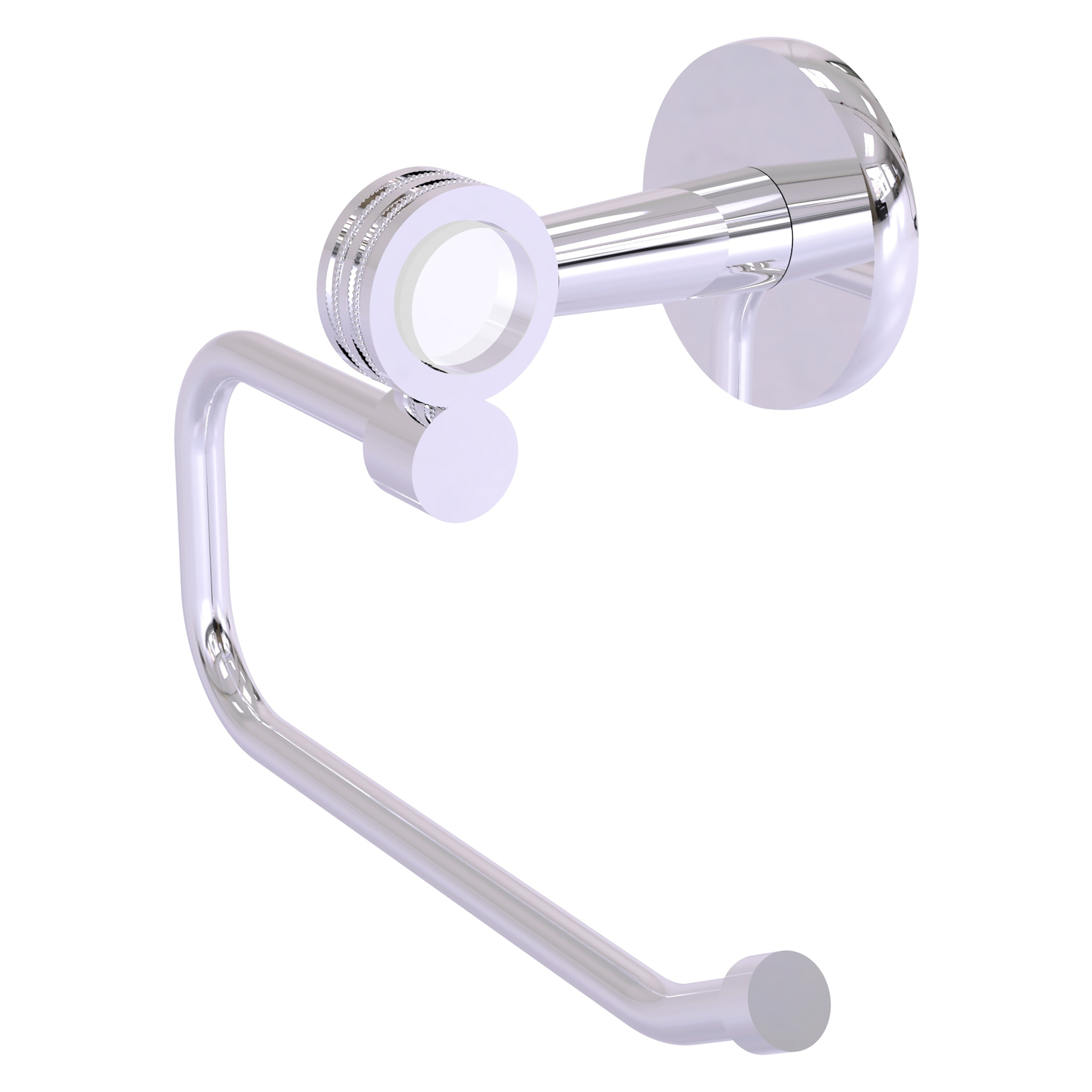 Allied Brass CV-24ED-PC Clearview Polished Chrome Wall mount Single post Toilet Paper Holder 1 -Rolls with Storage
