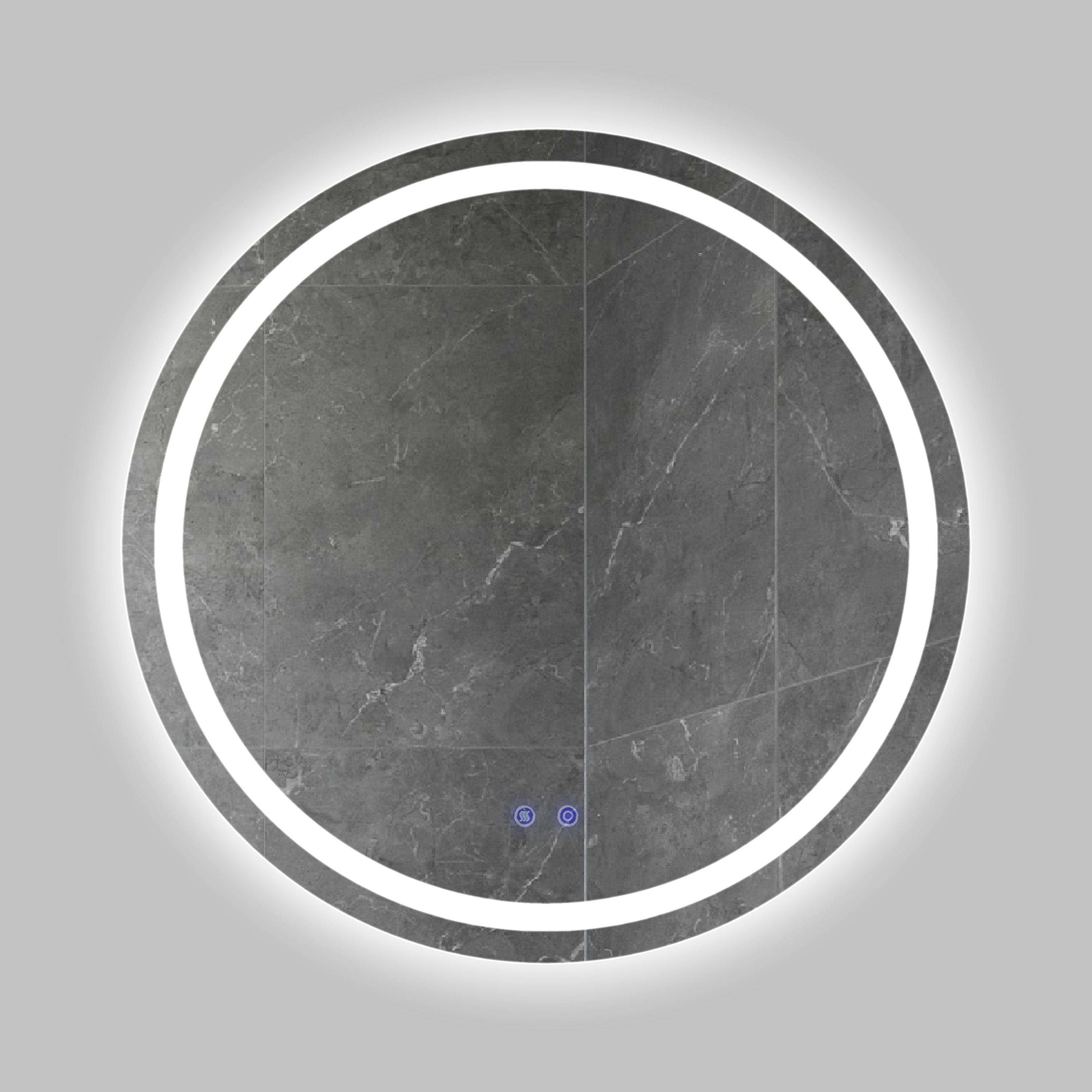 WELLFOR AMBK-R2020 32-Inches x 32-Inches Polished Frameless Rectangle Dimmable LED Lighted Fog Free Bathroom Vanity Mirror ( Silver )