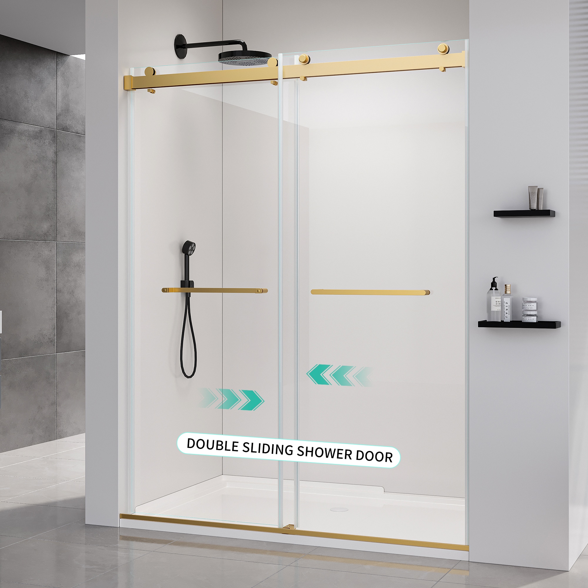 LIVIZA GLSHG3672MB-BLC Shower-Doors - View #7
