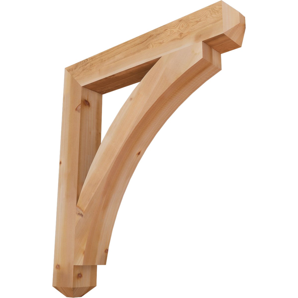Ekena Millwork BKT06X42X48THR04SWR Thorton craftsman smooth 5-1/2-in x 42-in x 48-in Western red cedar Brown Wood Standard bracket