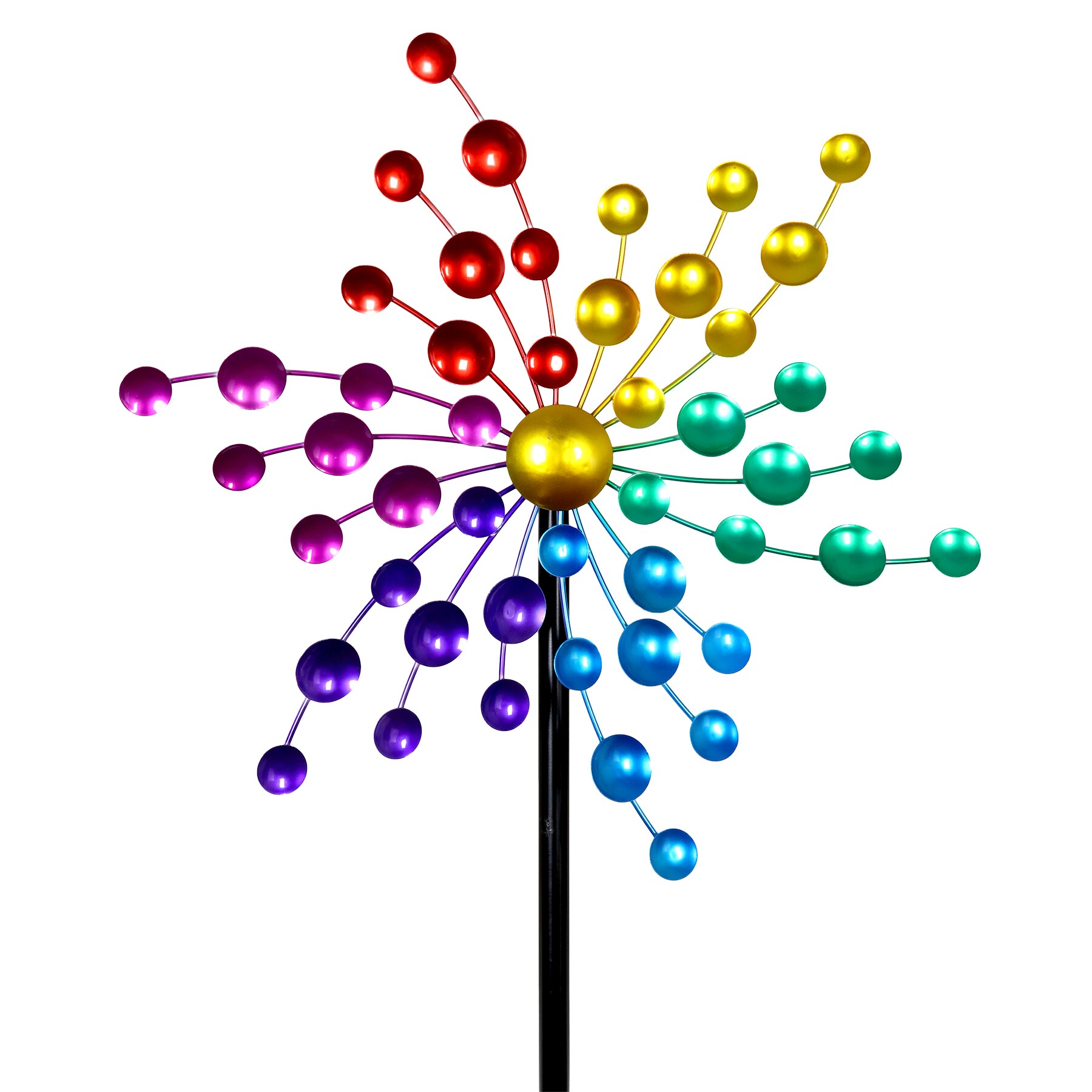 Exhart 16016-RB Multi Color Aluminum (No Theme) Wind Spinner