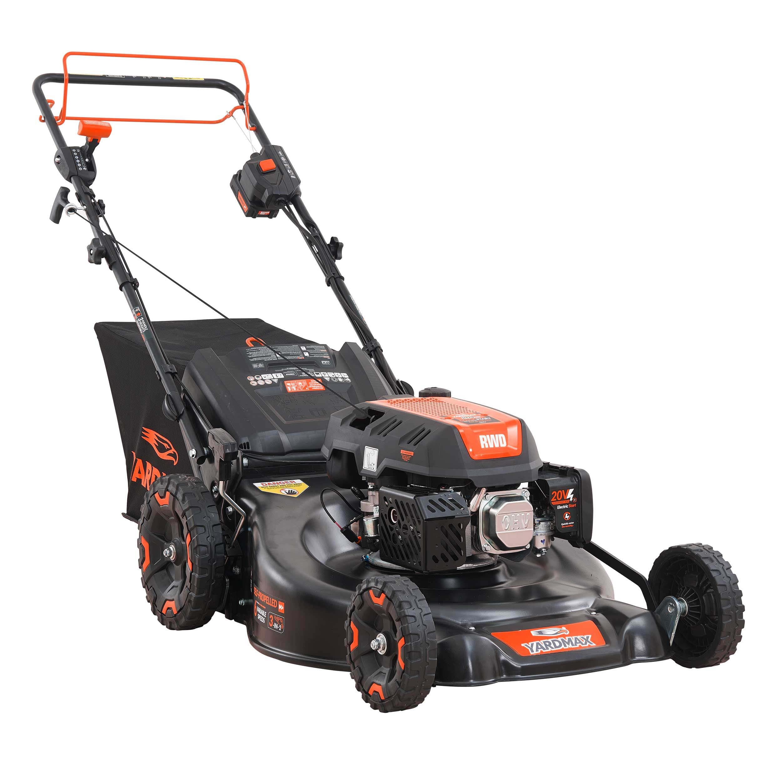 YARDMAX YG4761 24-in Gas Self-propelled lawn mower with 201-cc YARDMAX Engine #YG4761