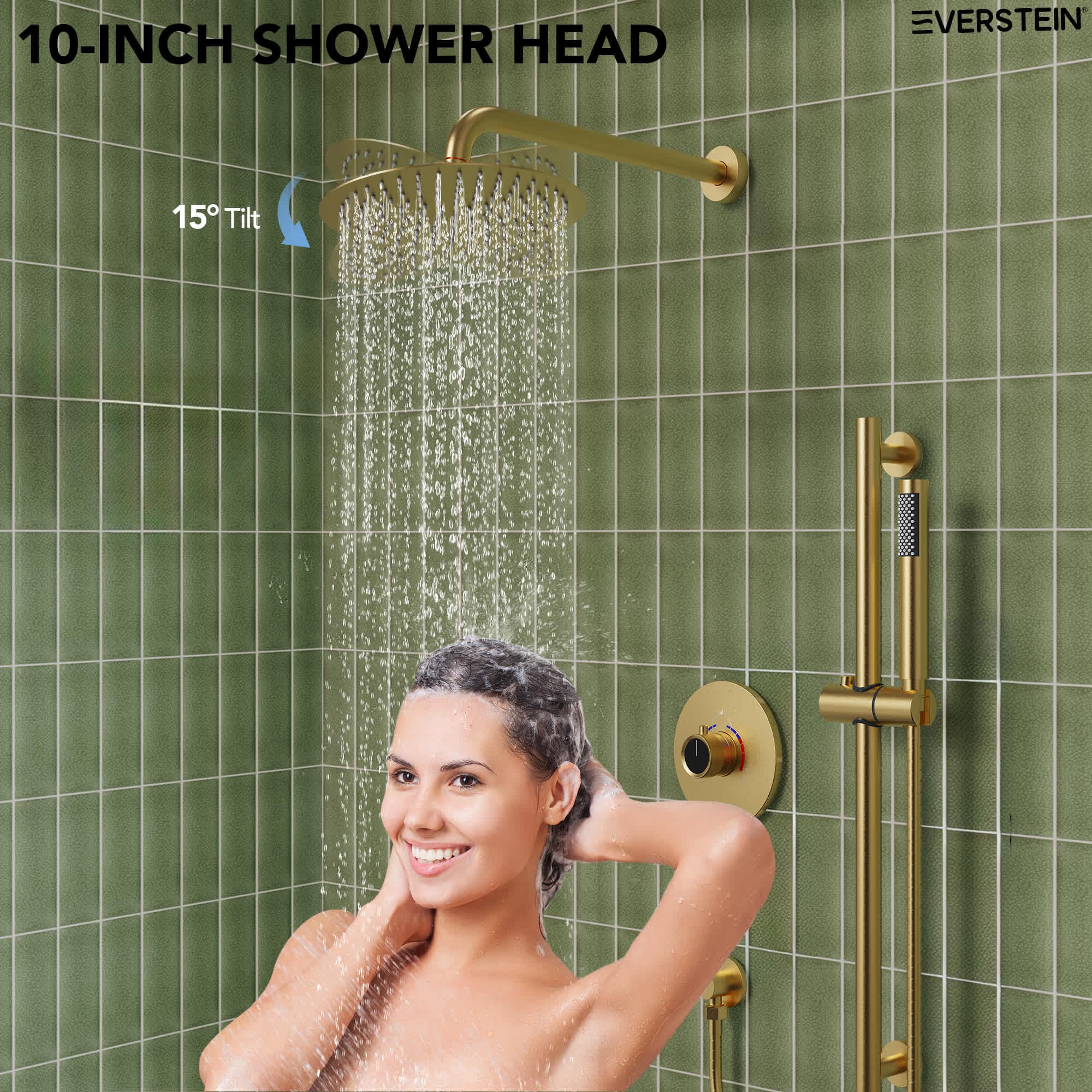 EVERSTEIN SFS-1013-GD10 Showerhead-Bar-Panels - View #5