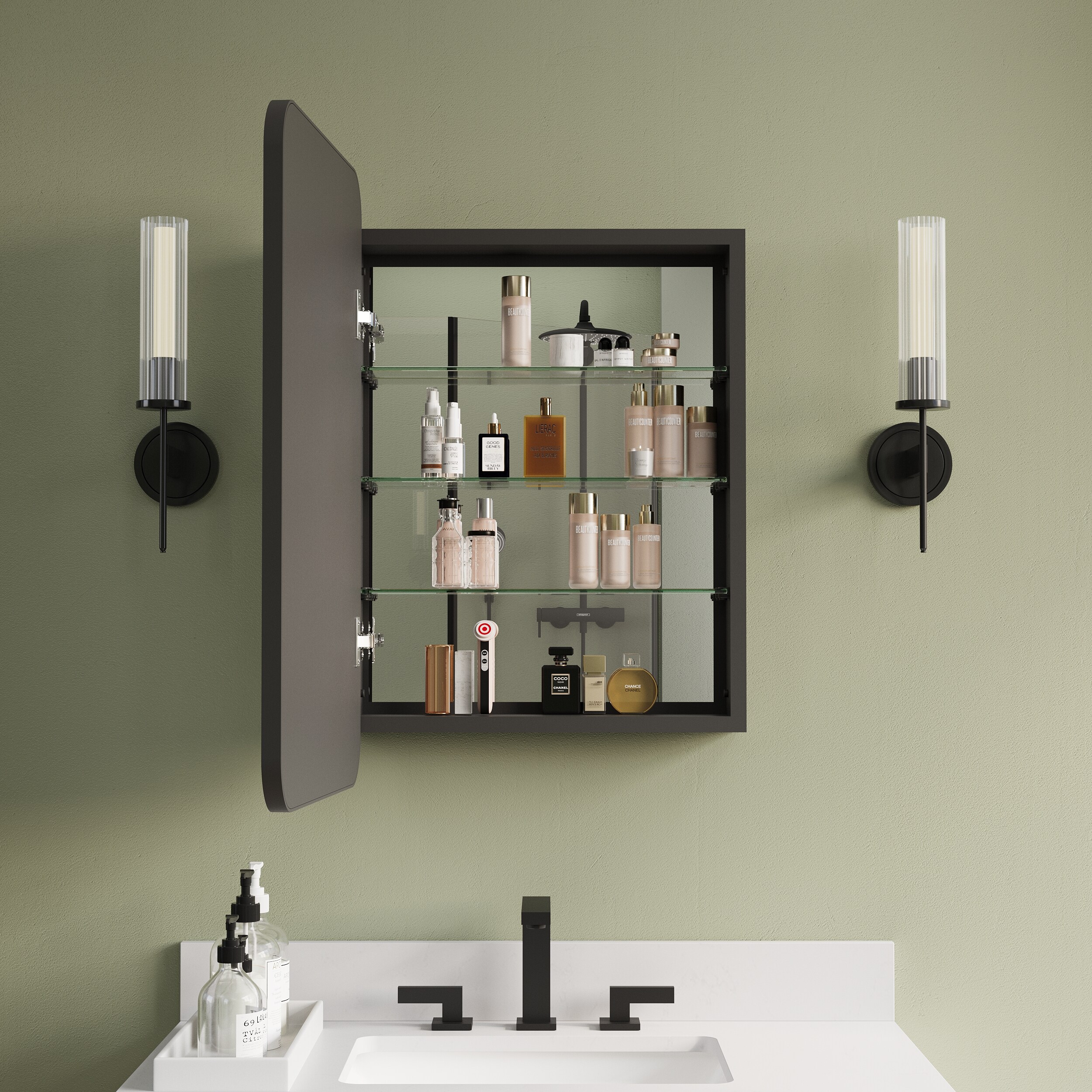 Forclover MCLE-2030MB-LR Bathroom-Medicine-Cabinets - View #8