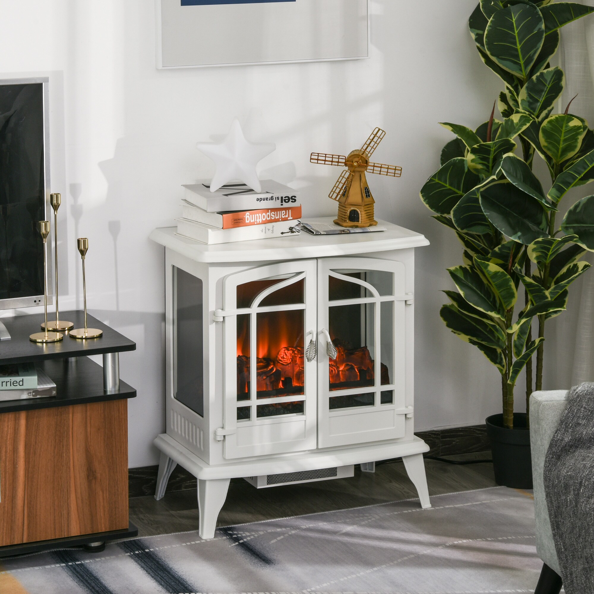 HomCom 820-187WT Electric-Fireplaces - View #2