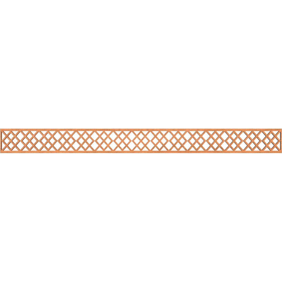 Ekena Millwork MLDA04X46HADCH Hadley Fretwork Flat Trim 4-in x 3.87-ft Cherry Brown Unfinished 2156270 Pierced Wall Panel Moulding