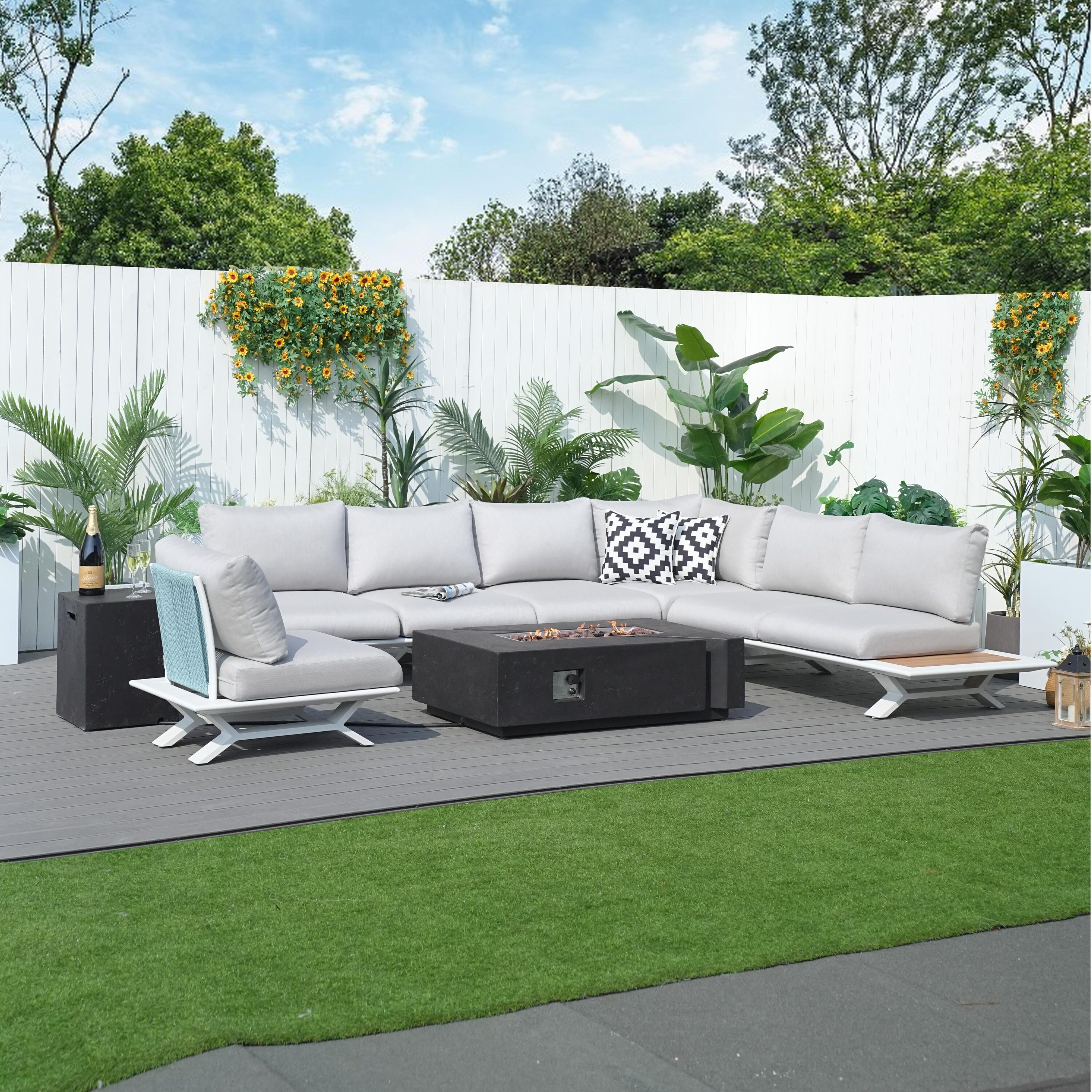 Direct Wicker DWG-2323WH&24913BK Patio-Conversation-Sets - View #2