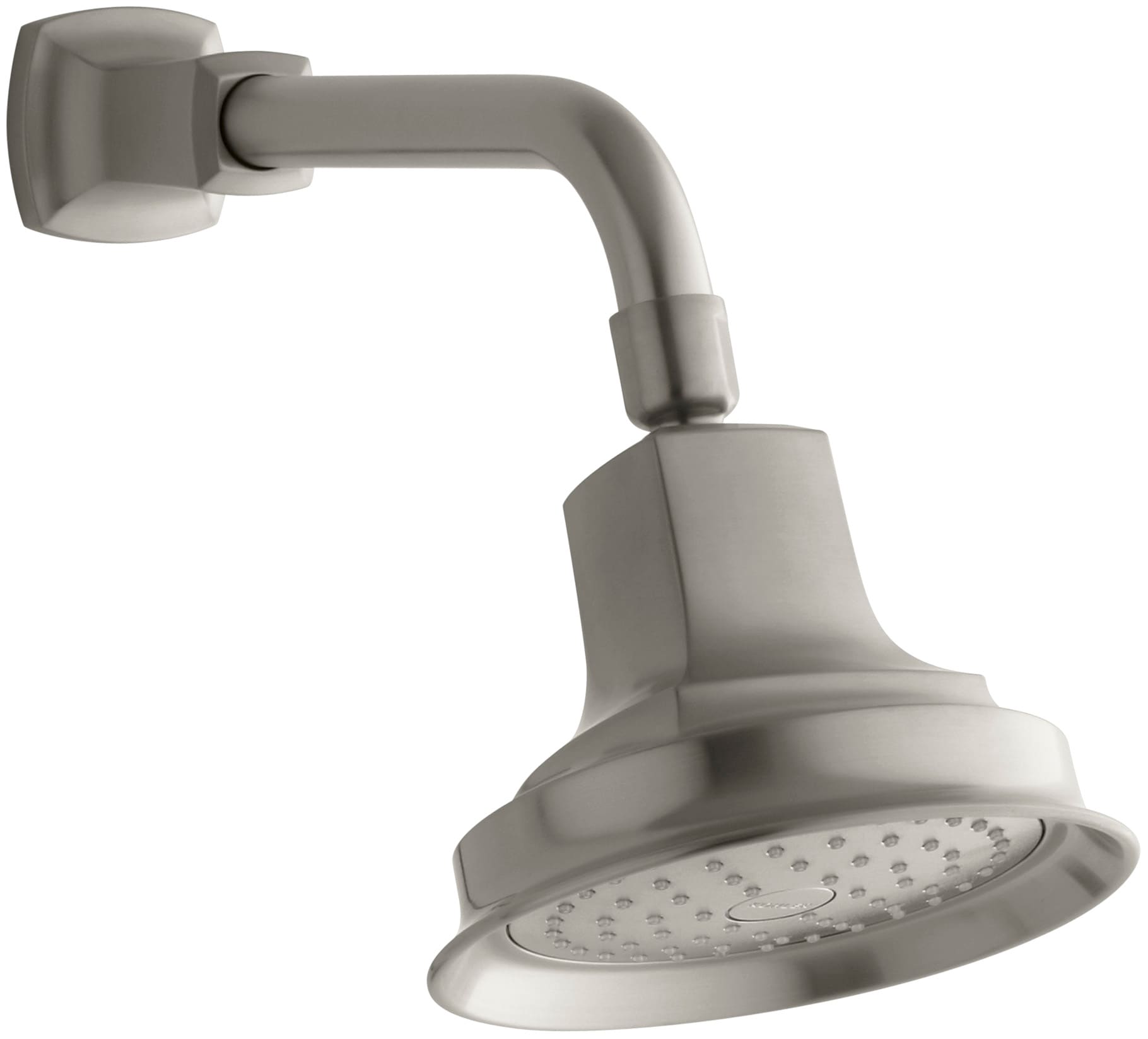 KOHLER 16244-AK-BN Margaux 1.0 -Spray Vibrant brushed nickel 5.9375-in Round Fixed Shower Head 2.5 GPM