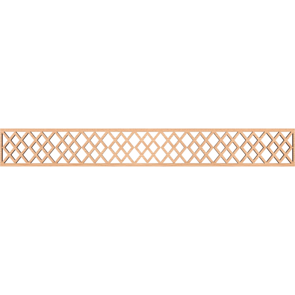 Ekena Millwork MLDB06X46HADHI Hadley Fretwork Flat Trim 6-in x 3.86-ft Hickory Brown Unfinished 2156569 Pierced Wall Panel Moulding