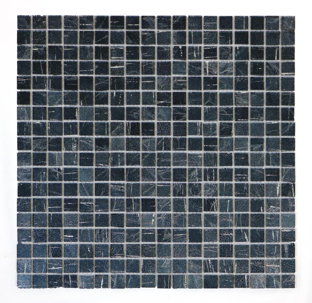 Solistone 9106 Micro Folia Glass 10-Pack Sea Holly 11-in x 11-in Polished Glass Uniform Squares Wall Tile