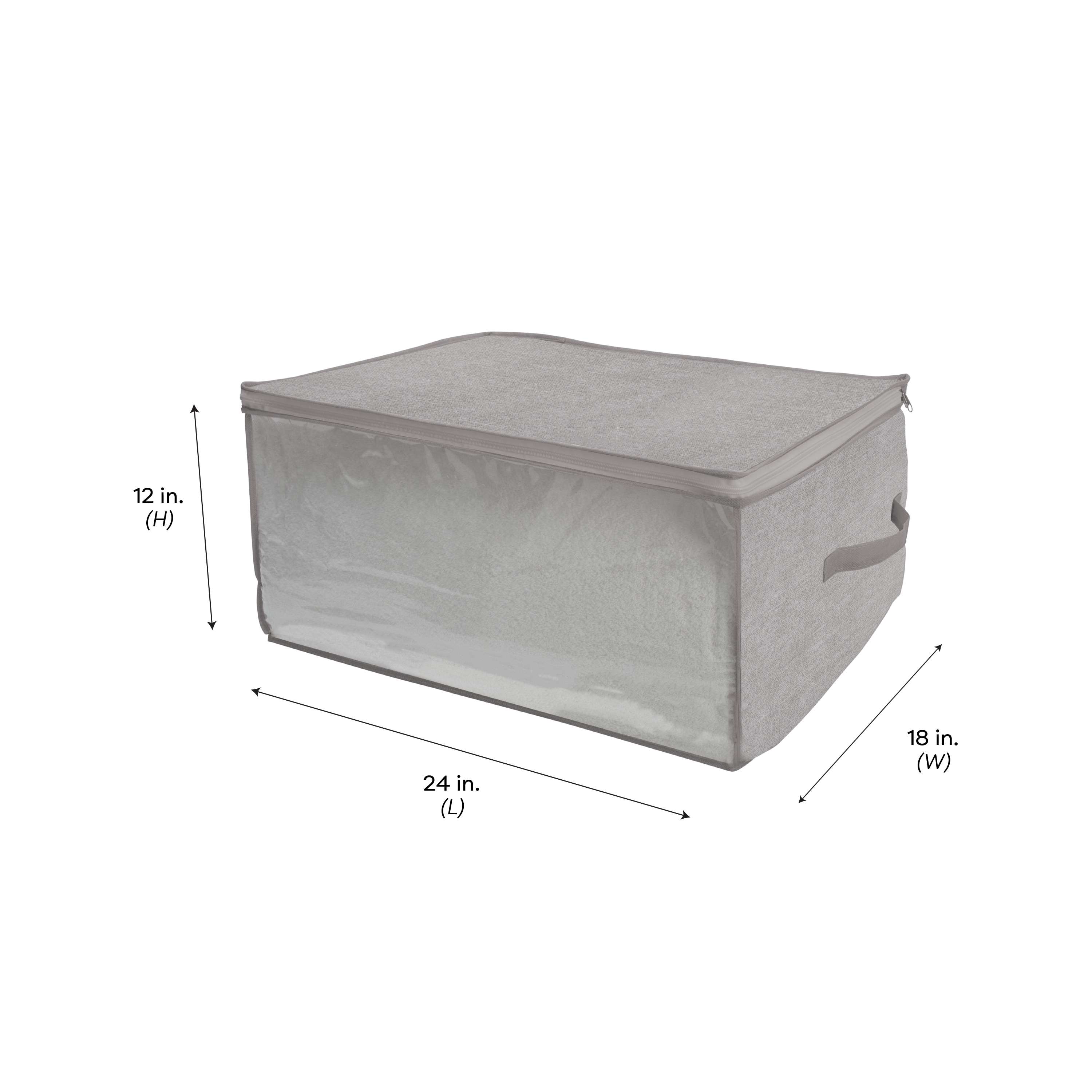 Simplify 24x18x12 - Gray Plastic Storage Bag with Durable Handles