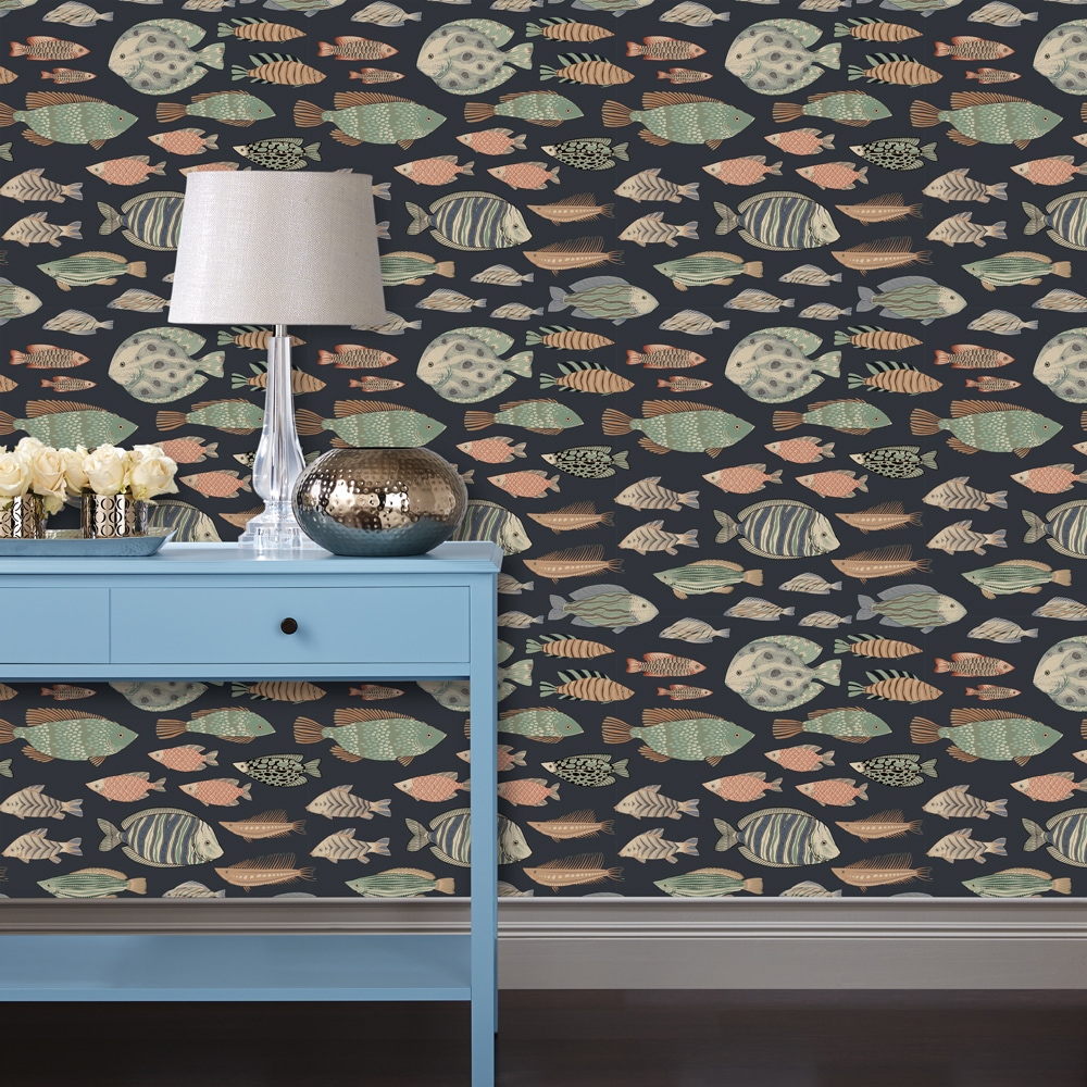 Tempaper 28-sq ft Multi Vinyl Fish Self-adhesive Peel and Stick ...