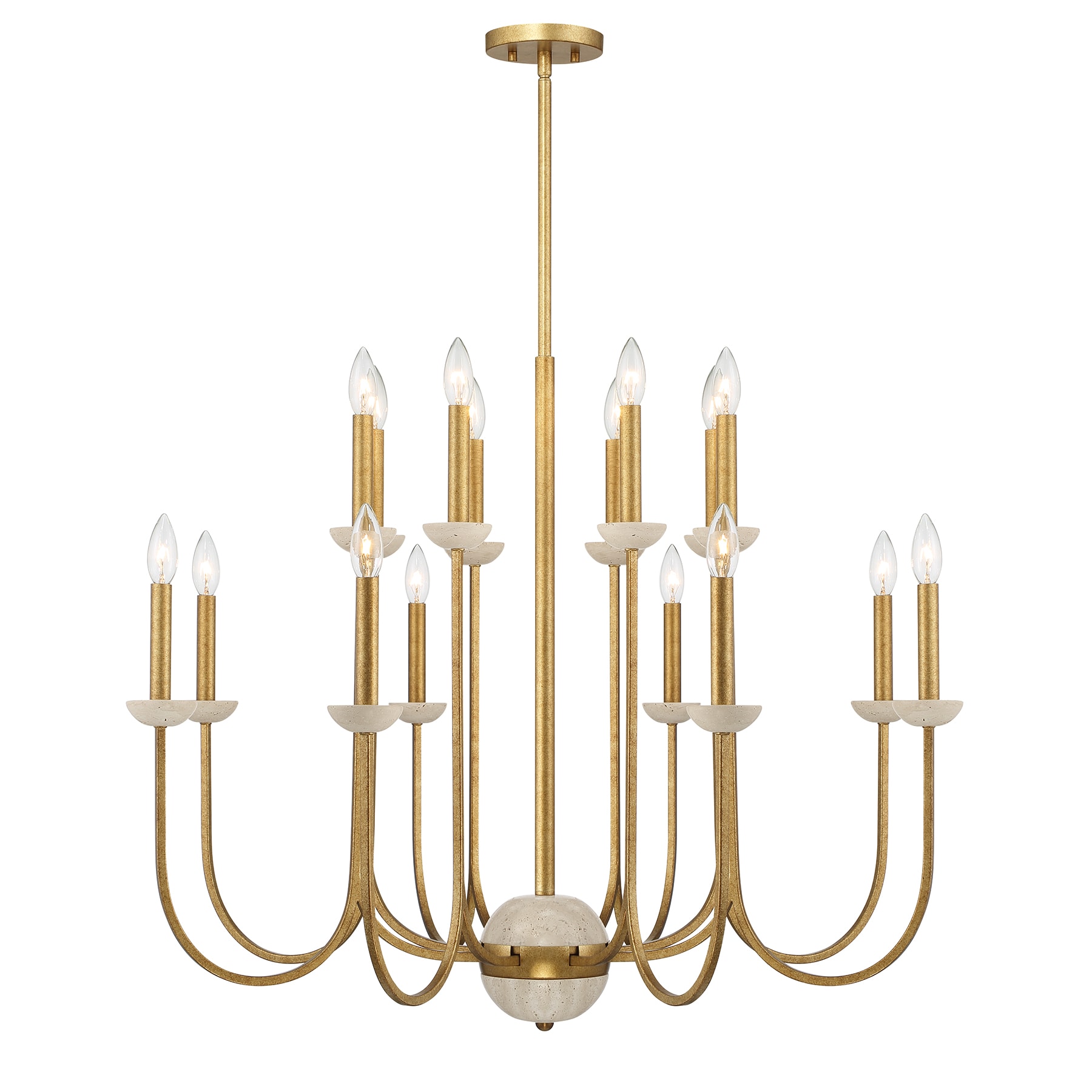 Savoy House 1-2296-16-262 Oakhurst 16-Light Chandelier in Antique Gold 16 -Light Antique Gold Modern/contemporary For Use in Bedrooms, Dining Rooms, Foyers, Kitchens, Living Rooms Chandelier