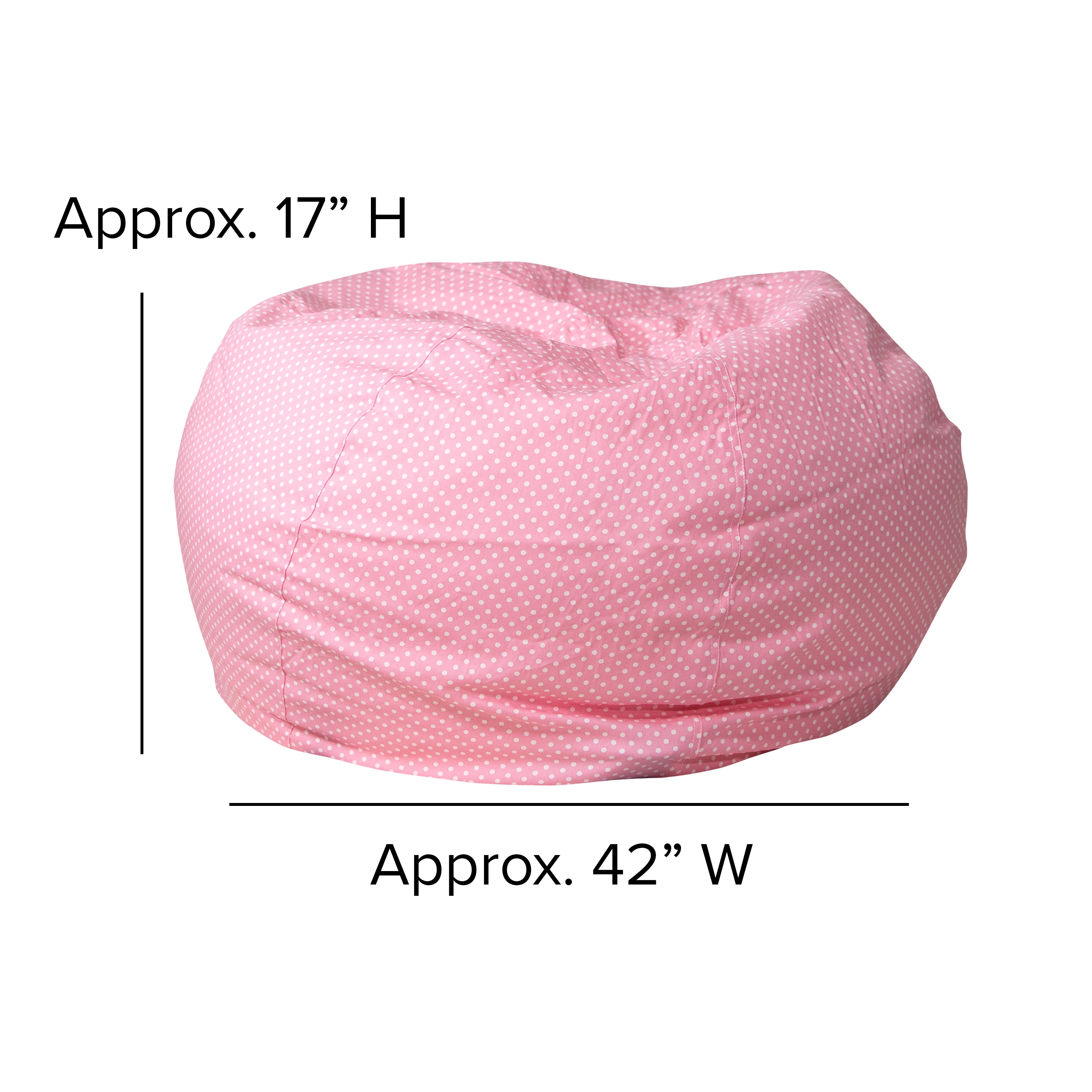 Flash Furniture Kids Bean Bag Chair Small, Solid Light Pink