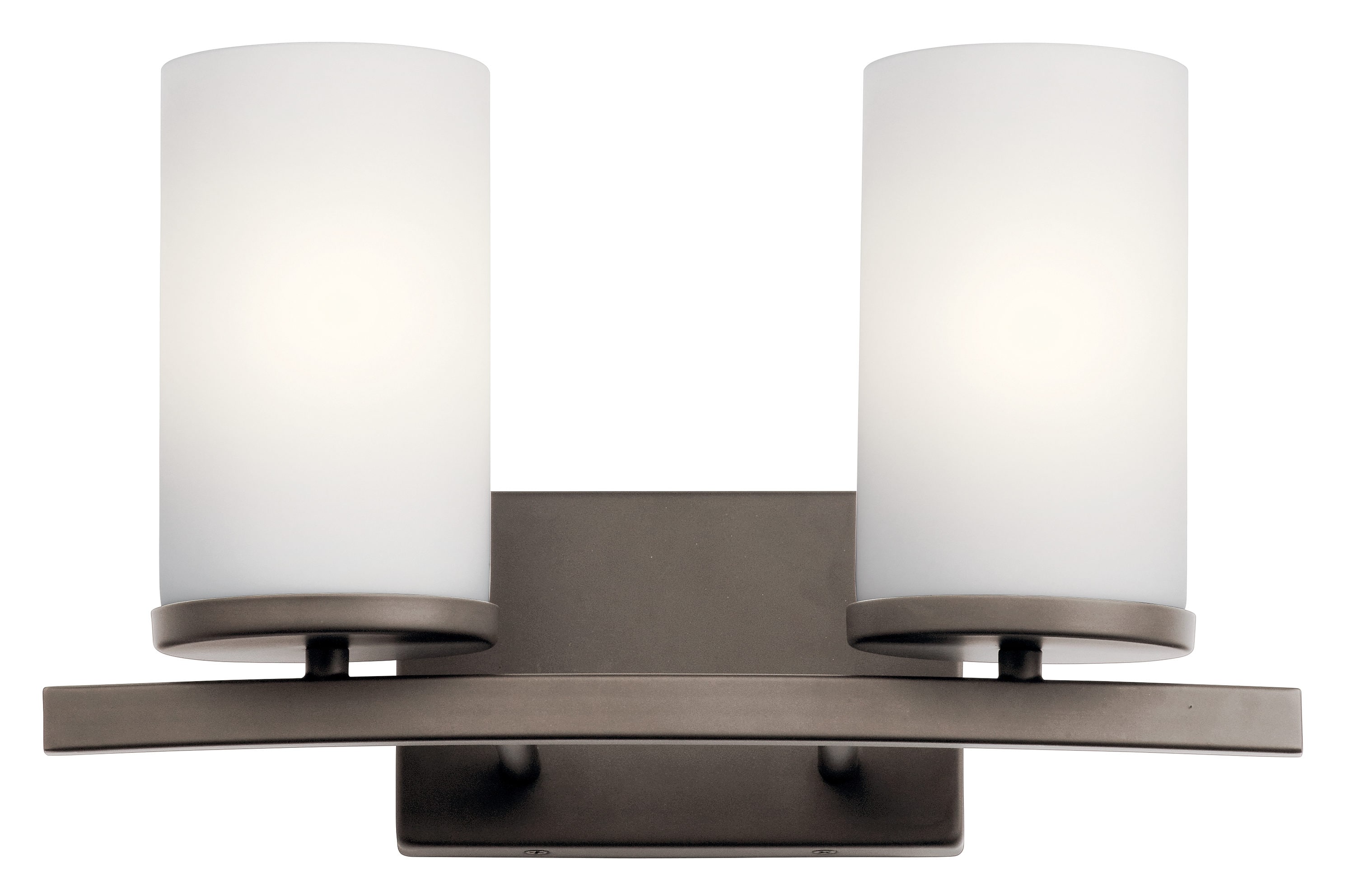 Kichler 45496OZ Crosby 15-in 2 -Light Bronze Modern/contemporary Vanity light