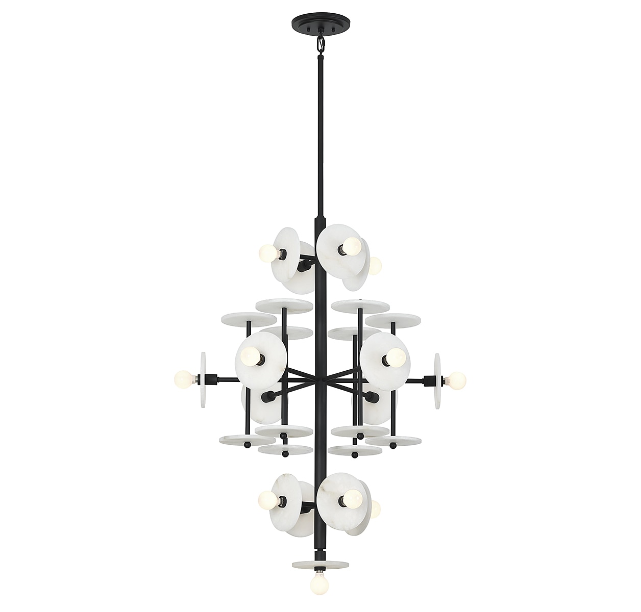 Savoy House 1-1592-15-50 Amani 15 -Light Matte Black Vintage For Use in Bedrooms, Dining Rooms, Foyers, Kitchens, Living Rooms Chandelier