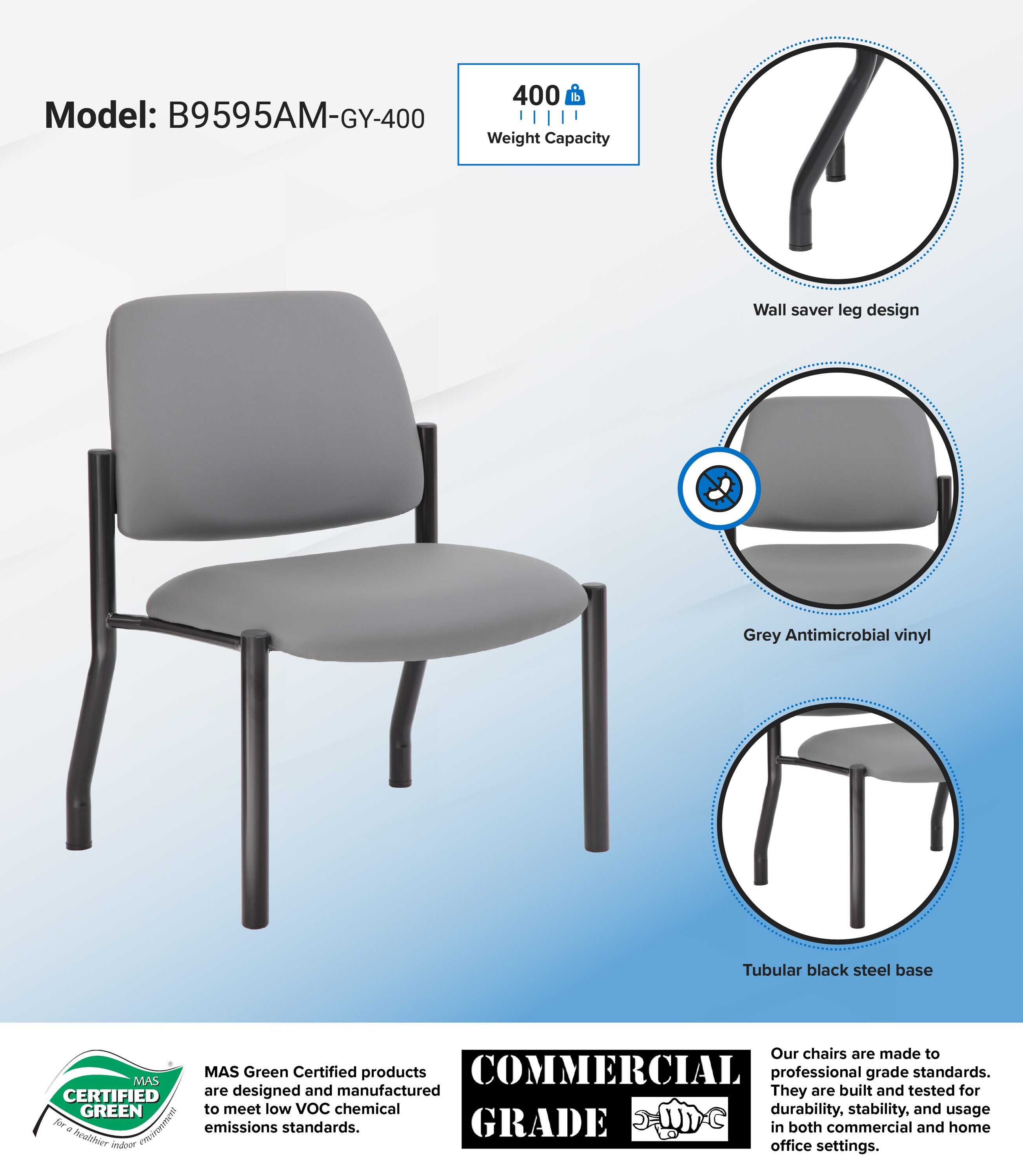 Boss Office Products B9595AM-GY-400 Office-Chairs - View #8