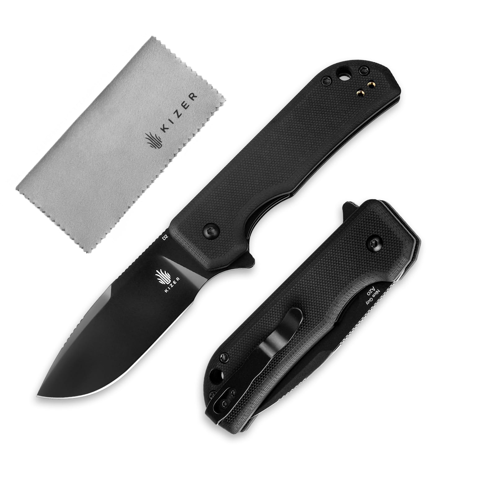 Kizer  Nice Guy 2.84in Folding Knife D2 Steel Outdoor Camping Utility Tool G10 Handle