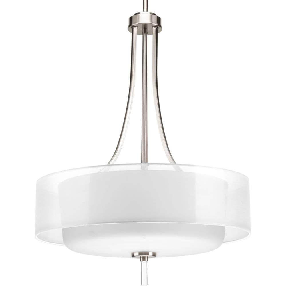 Progress Lighting P5047-09 Invite 4-Light Brushed Nickel Transitional Led Dry rated Chandelier