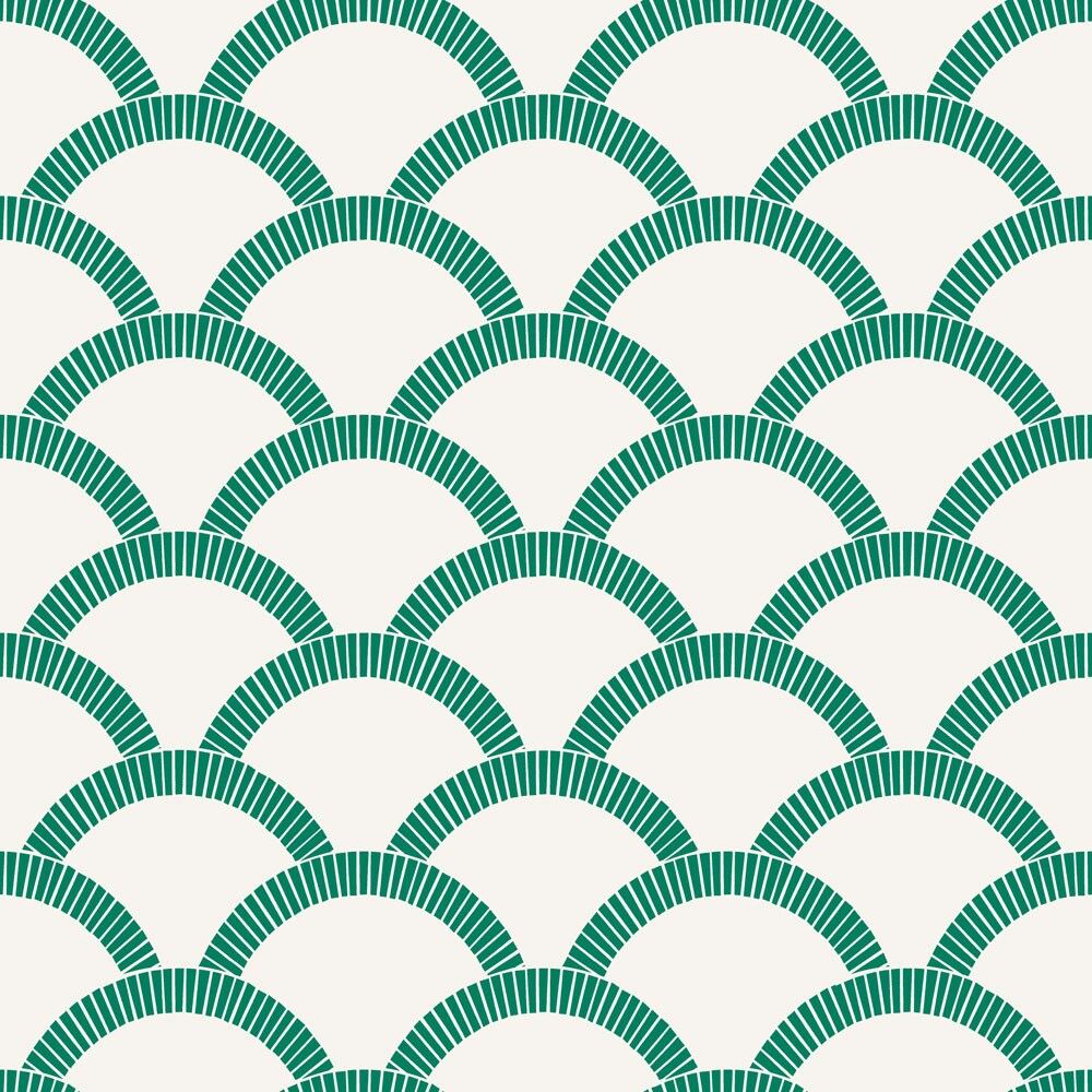 Tempaper 56-sq ft Emerald Green Vinyl Geometric Self-Adhesive Peel