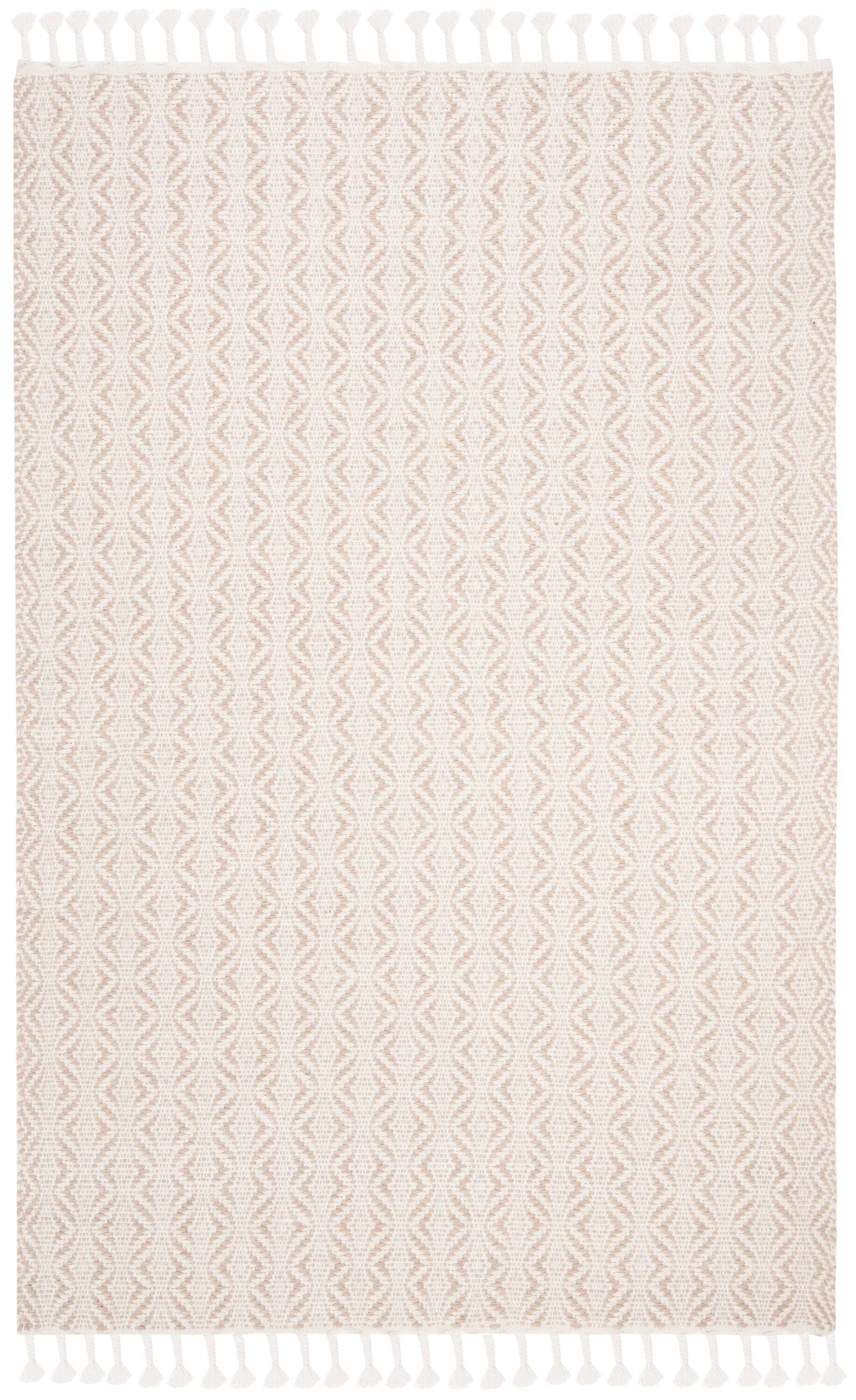 Safavieh NAT153B-5 Natura Royale 5 x 8 (ft) Loomed Polyester Beige Rectangular Indoor Abstract Coastal Area rug