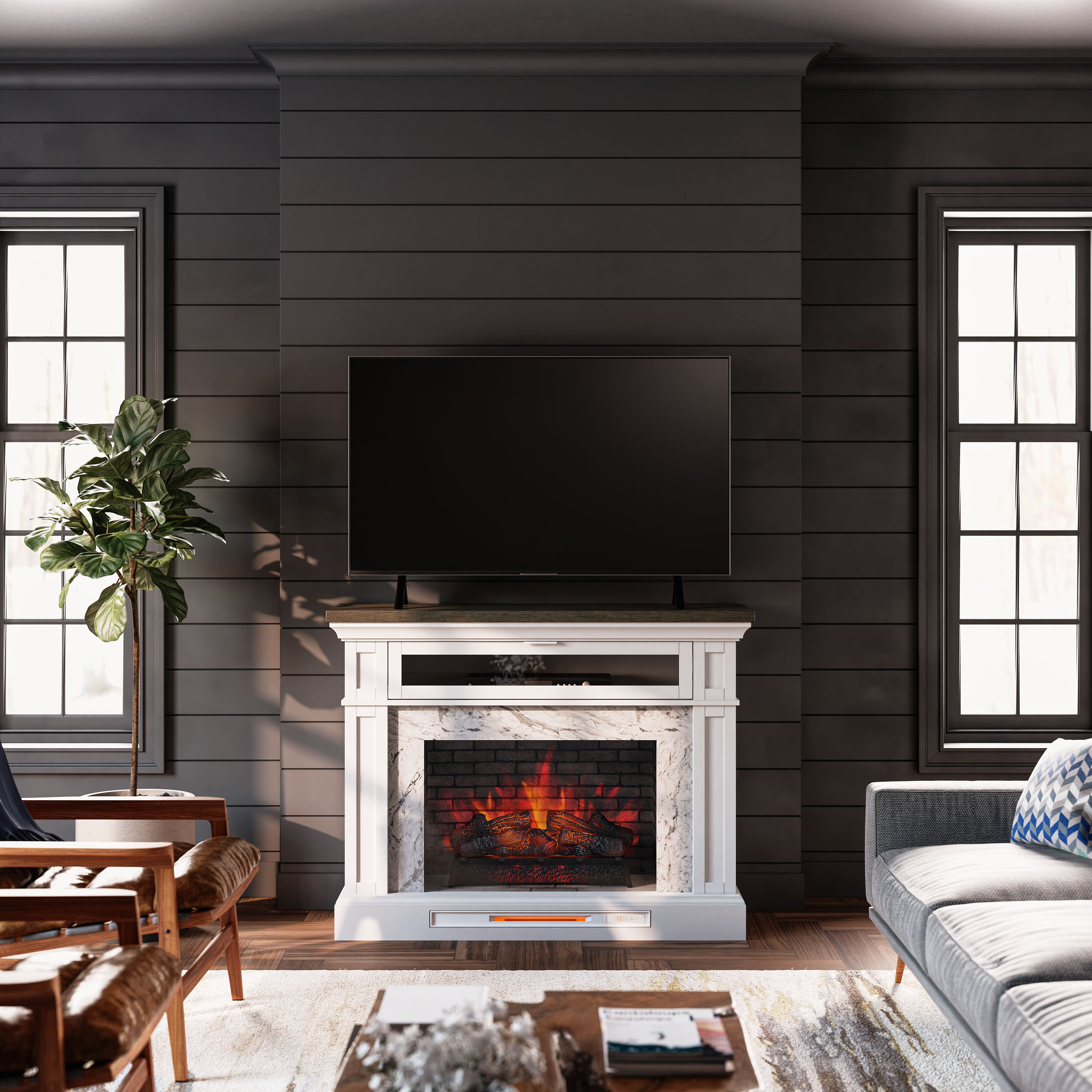 Lowes deals tv fireplace