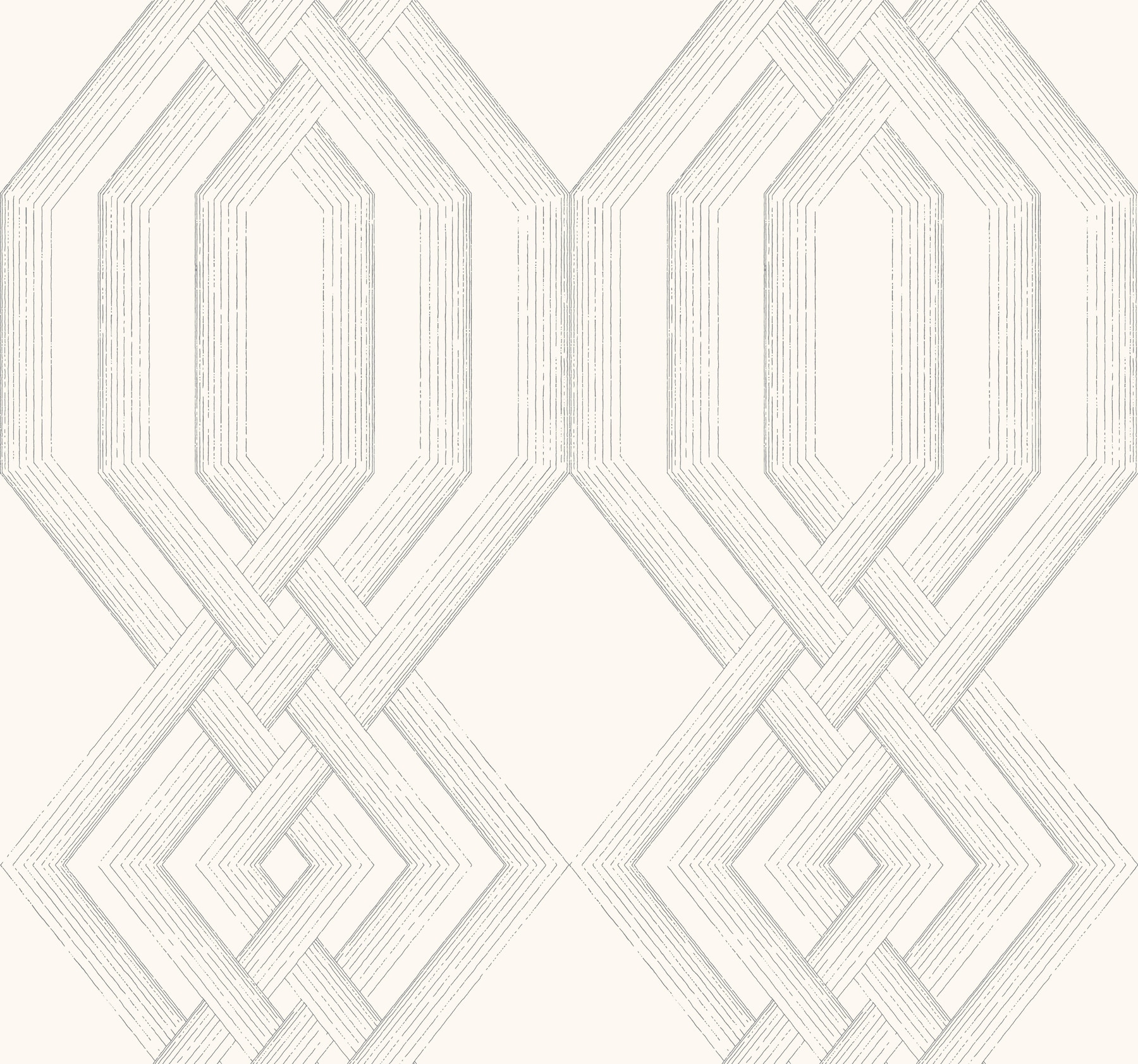 York Wallcoverings TL1909 Handpainted Traditionals 60.8-Sq. Feet Gray Non-woven Geometric Prepasted Water Activated Paste Wallpaper