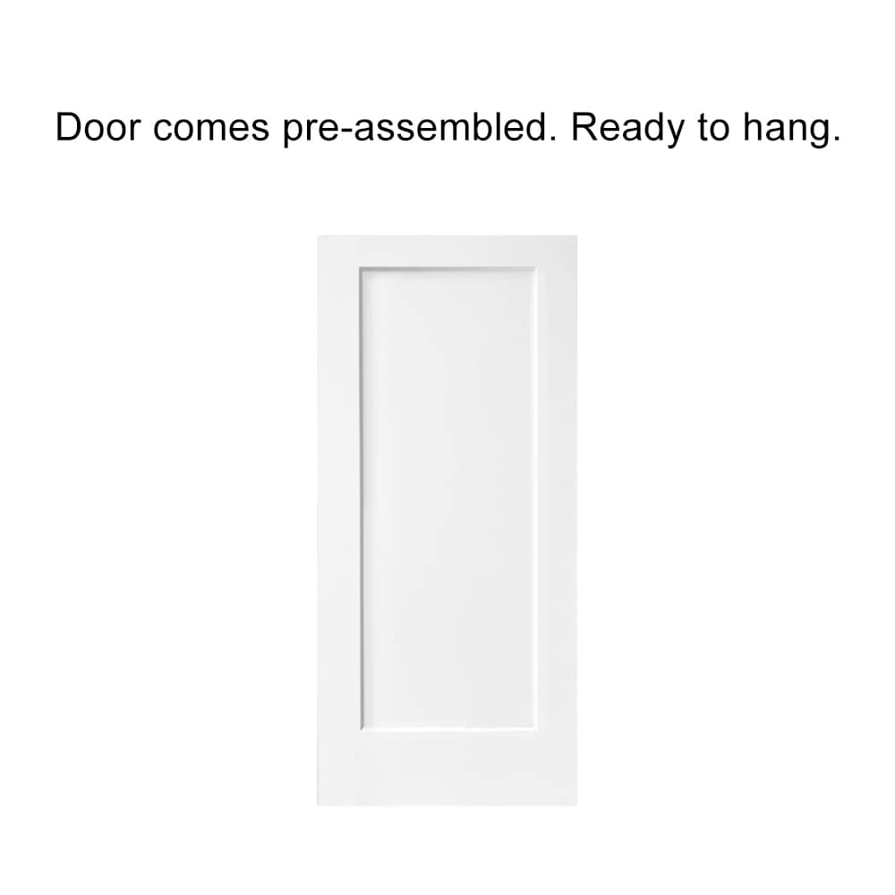 30-in x 80-in White Primed MDF Single Barn Door