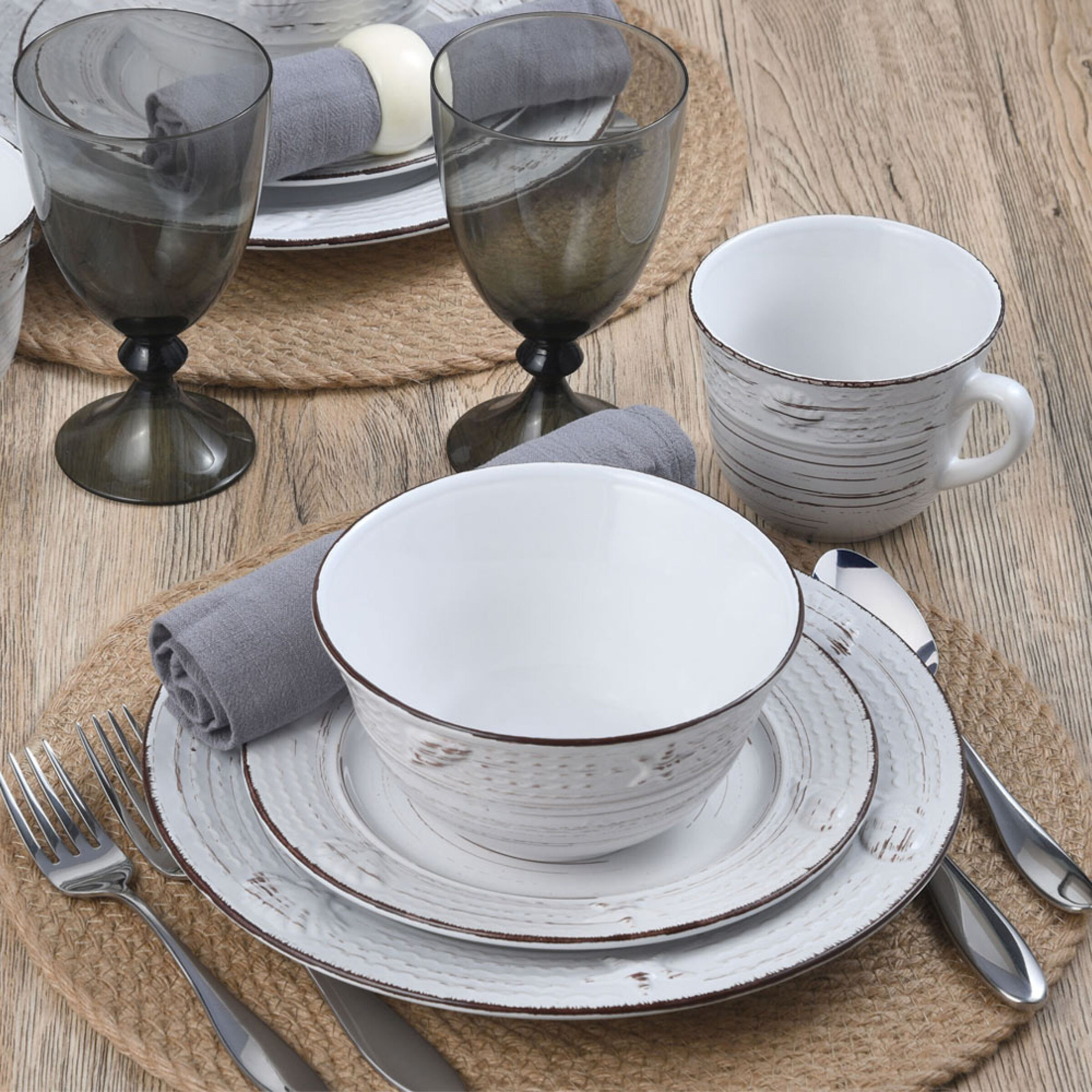 Pfaltzgraff Trellis 12-pc Melamine Dinnerware Set, Service for 4